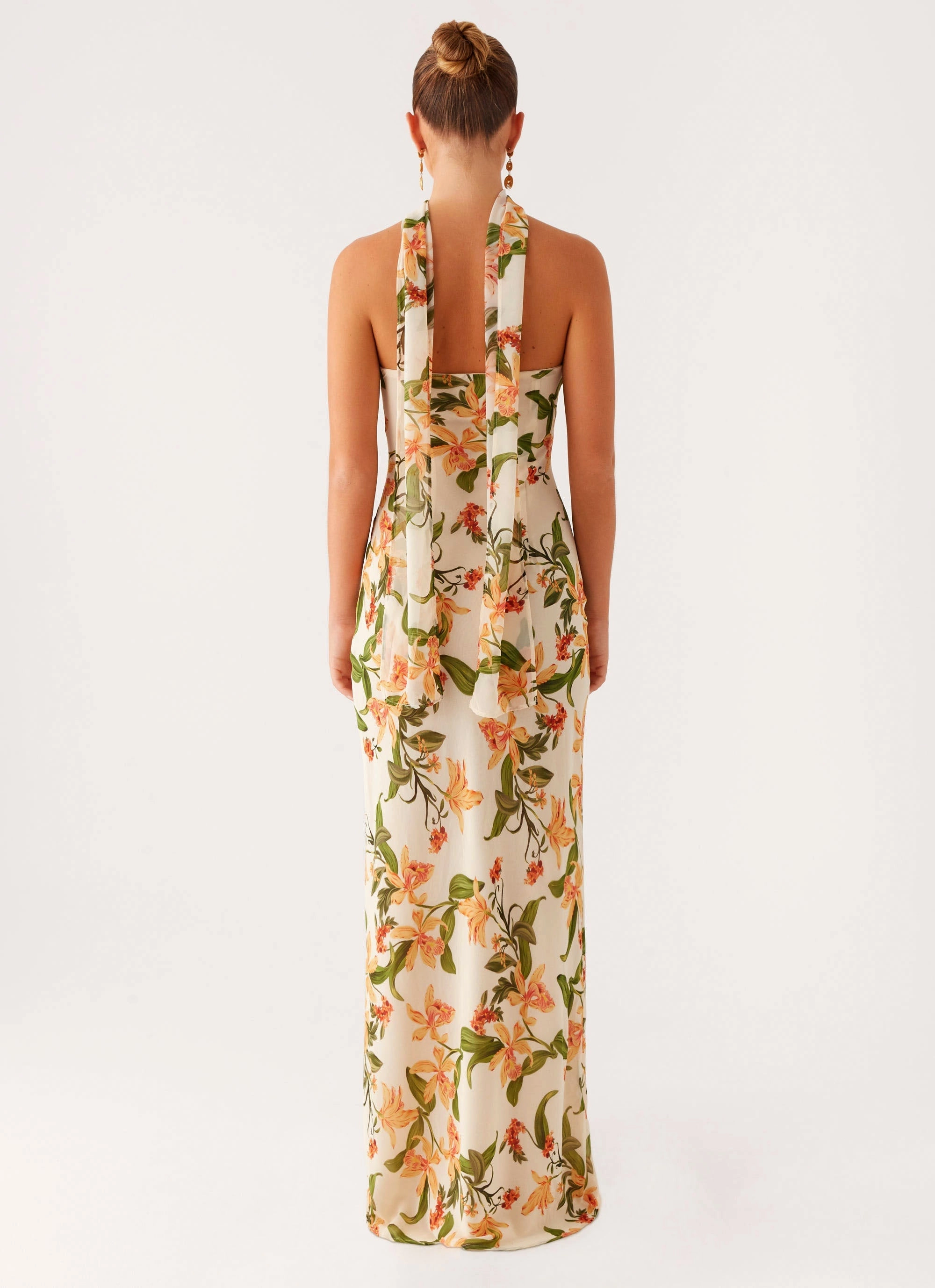 All Daywear ContrastStitching Gali Strapless Maxi Dress - Floral Print