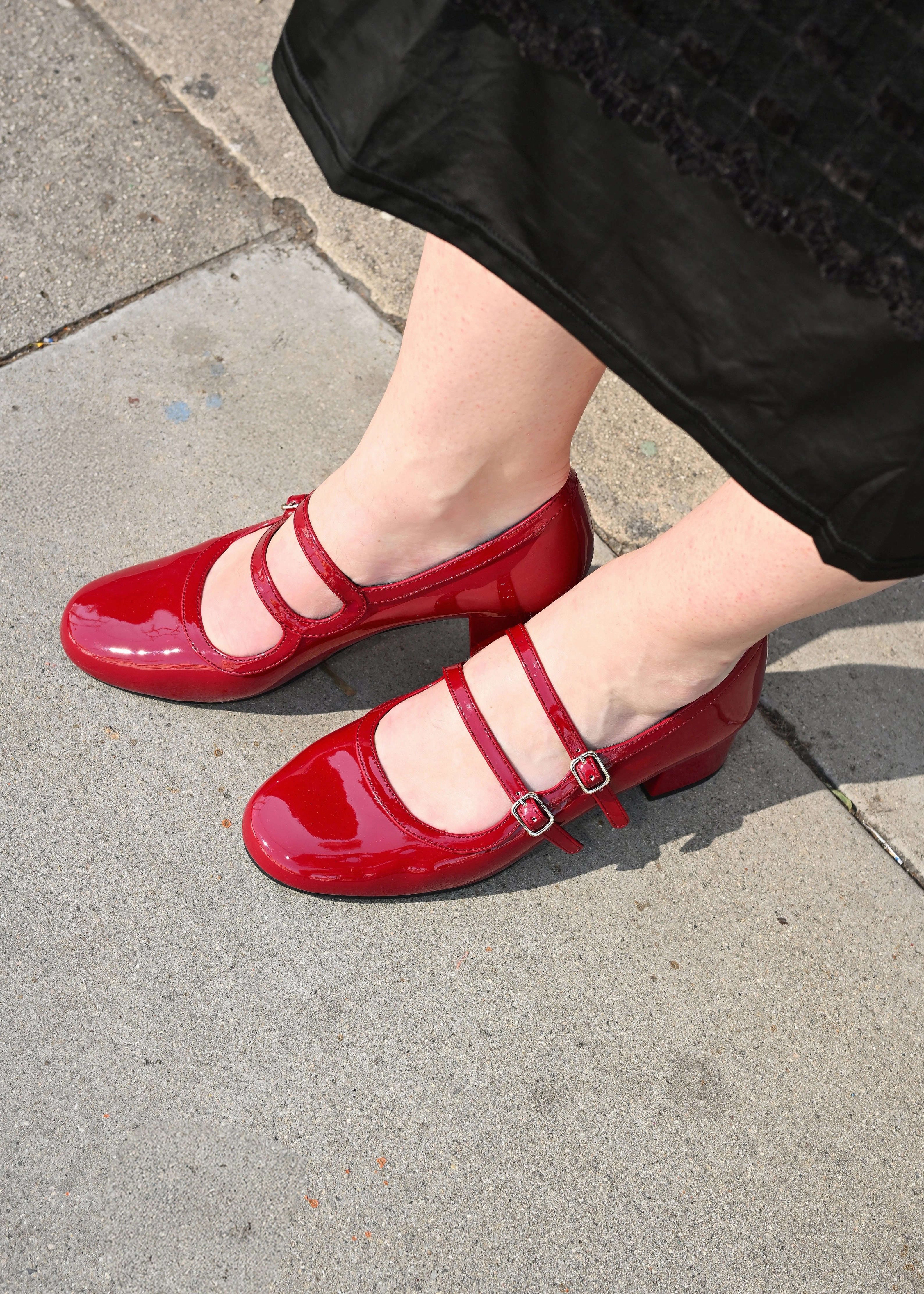 Narrow Fit Gatsby Heel - Red