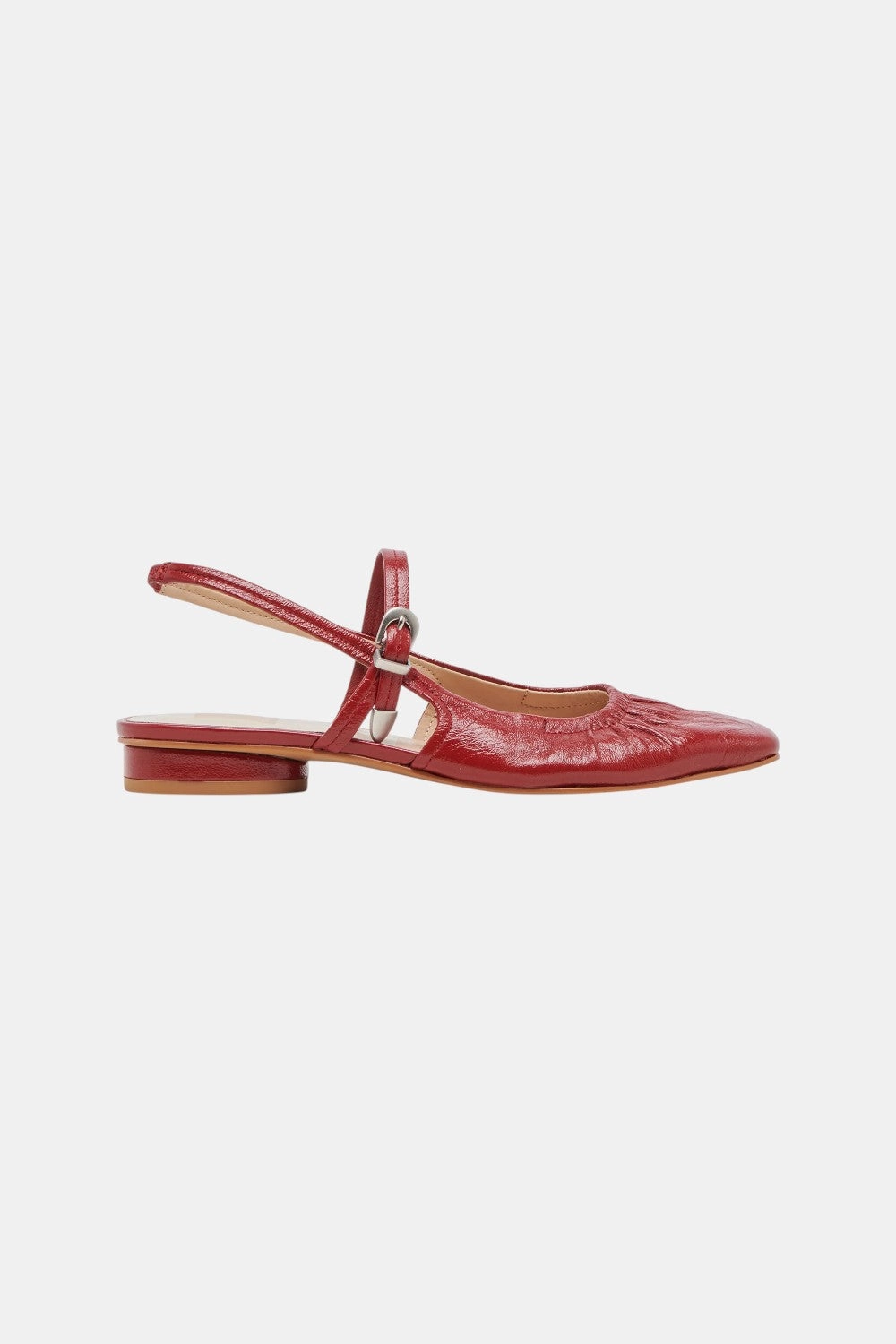 Dolce Vita Rianne Flats in Red Crinkle Patent Lightweight Cushioning