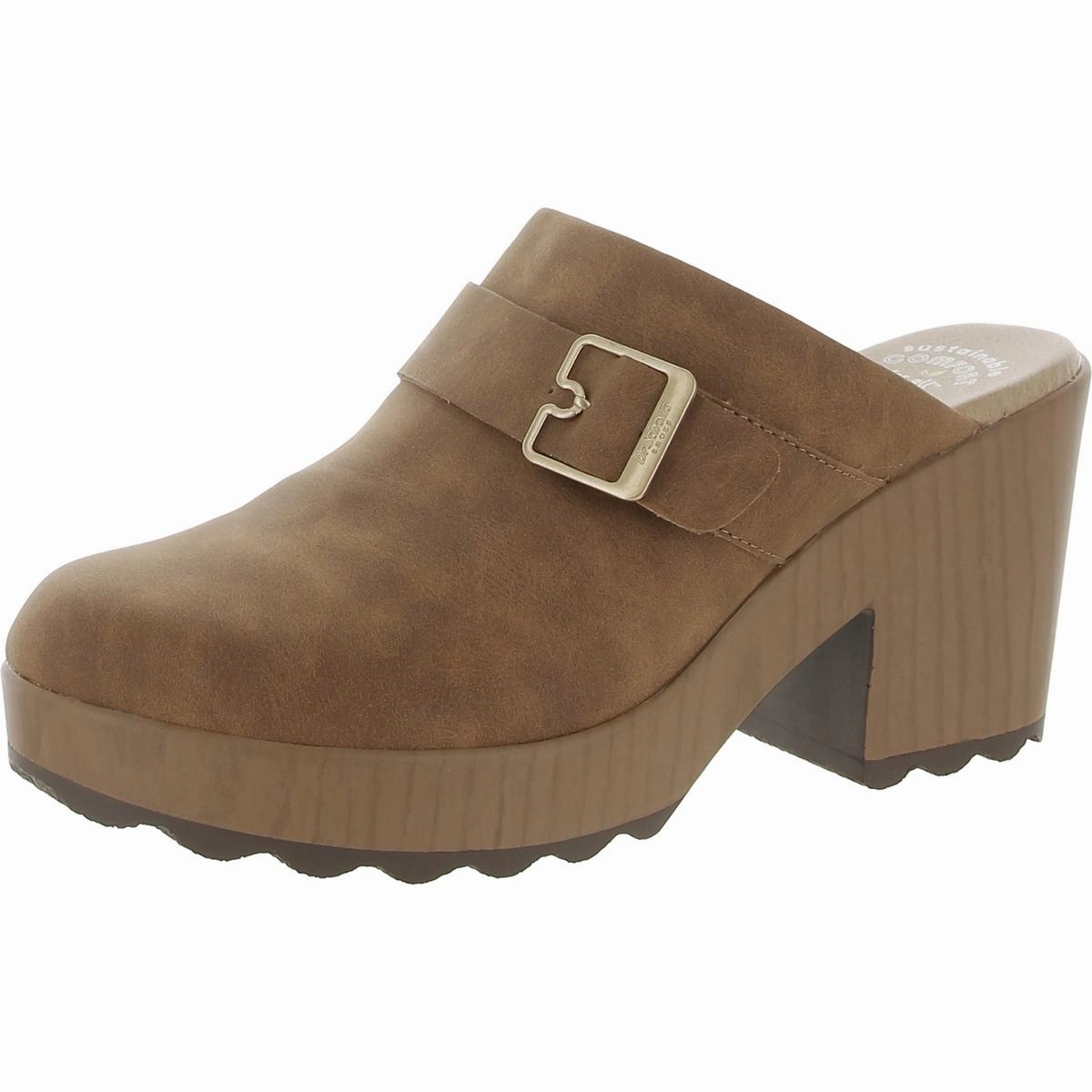 Wake Up Womens Faux Leather Slide Clogs Light sandals Lightweight Structure