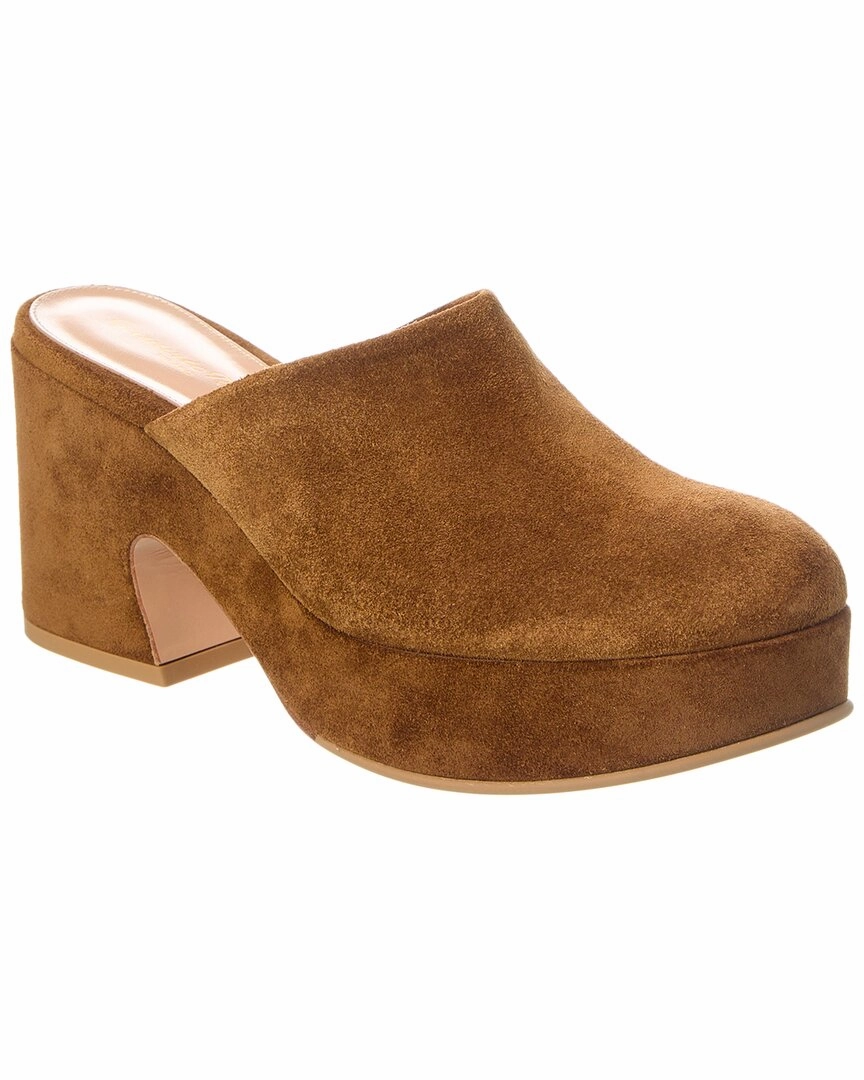 Gianvito Rossi Lyss 55 Suede Mule Multi Directional Flex Zip Up