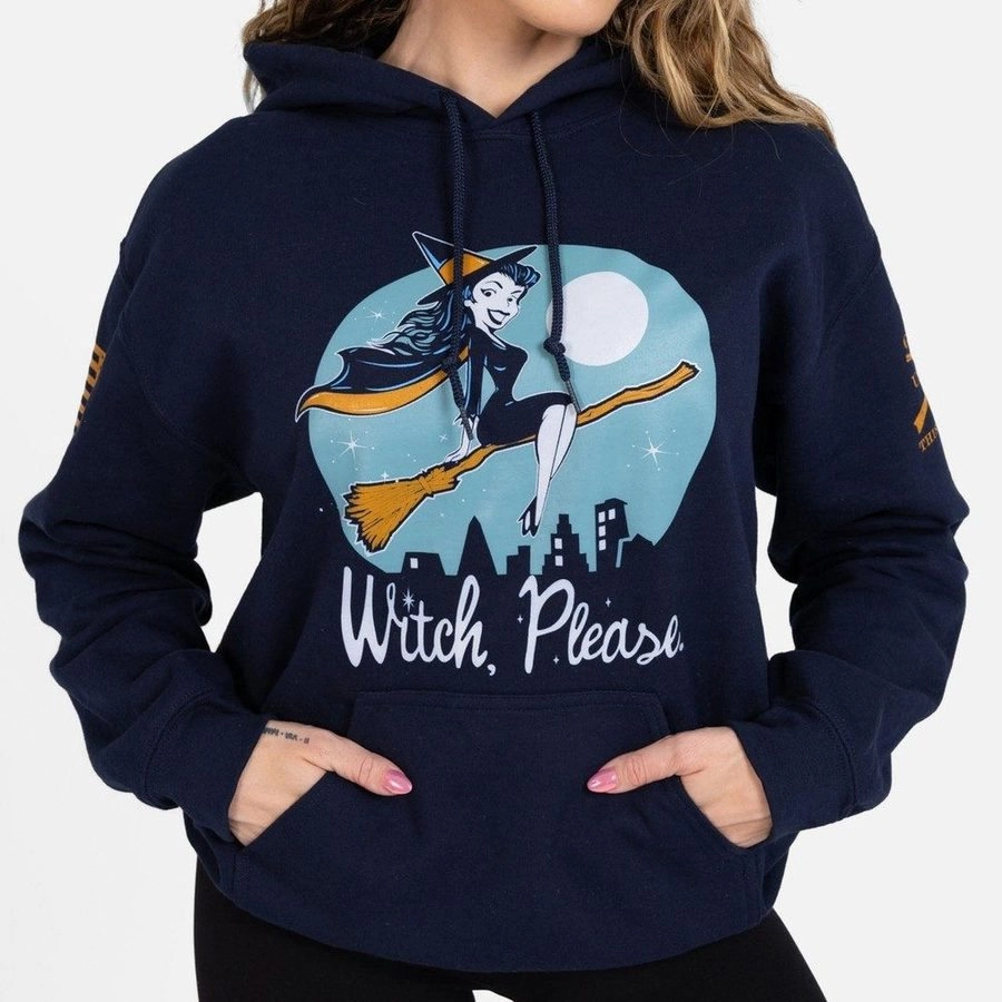 Beach Wear Ringtail possum like Women's Witch, Please Hoodie - Navy