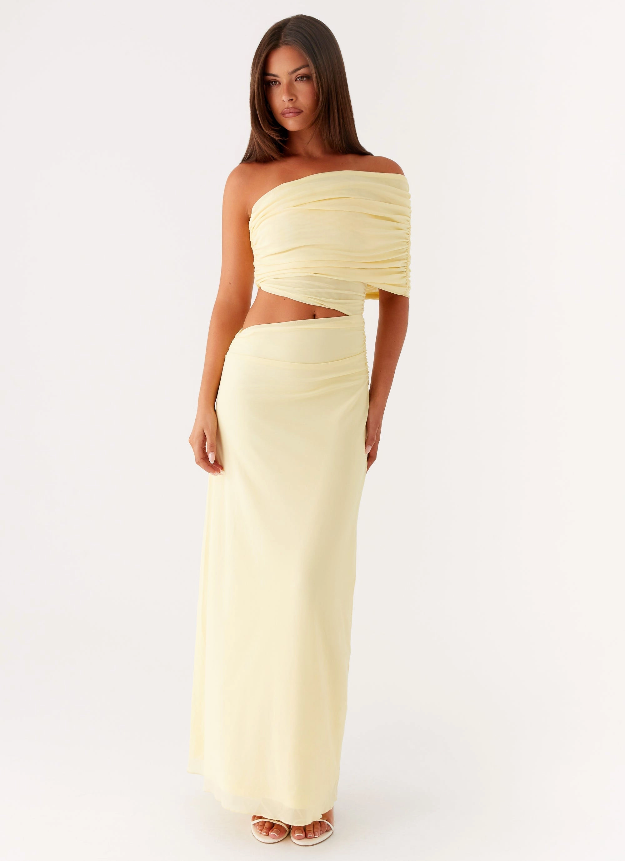 Vibrant Aesthetic Tailored Piece Gillian Maxi Dress - Yellow