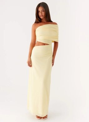 Vibrant Aesthetic Tailored Piece Gillian Maxi Dress - Yellow