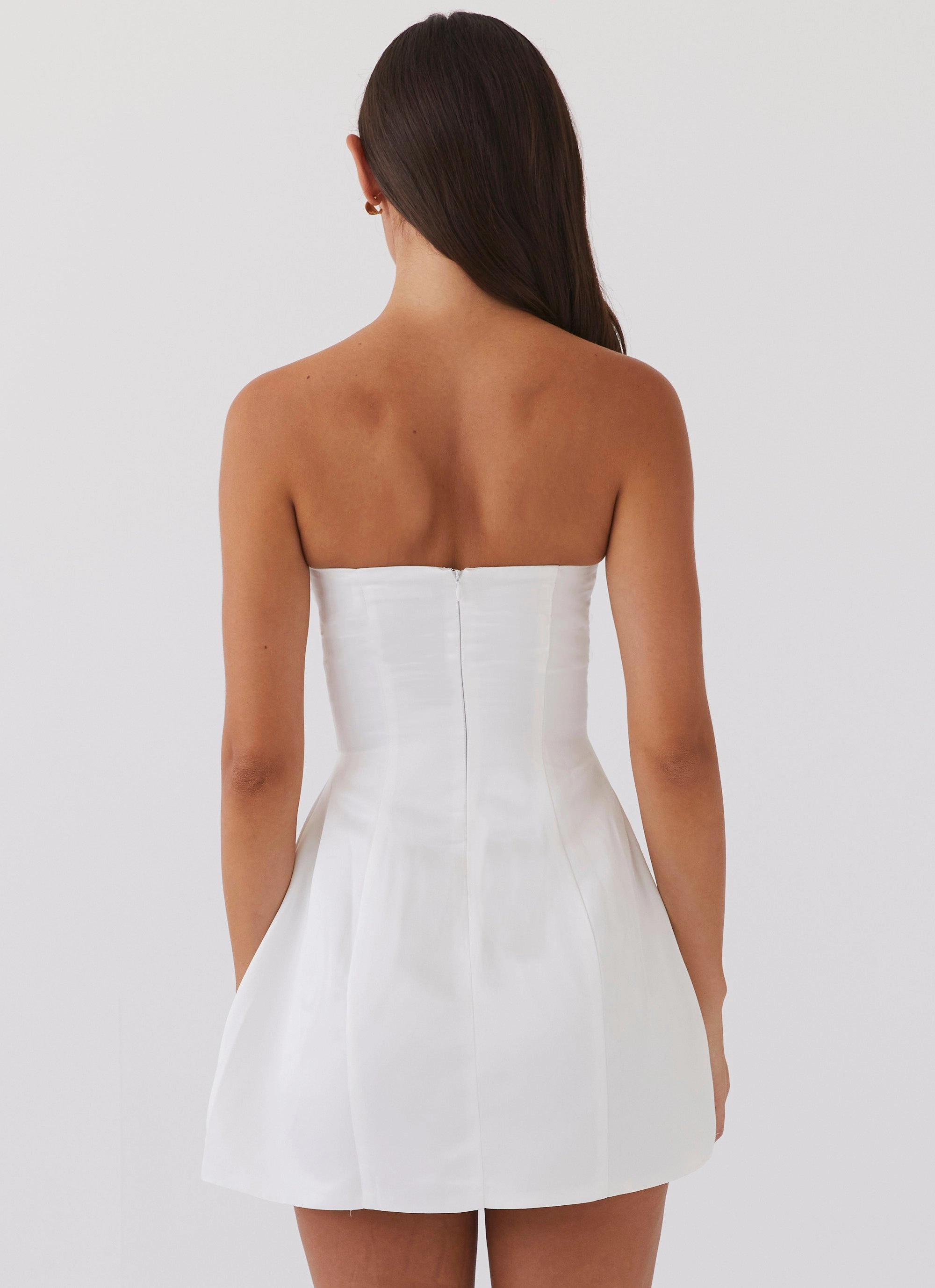 Modern-style Cruise-Wear Girl Crush Bow Mini Dress - White