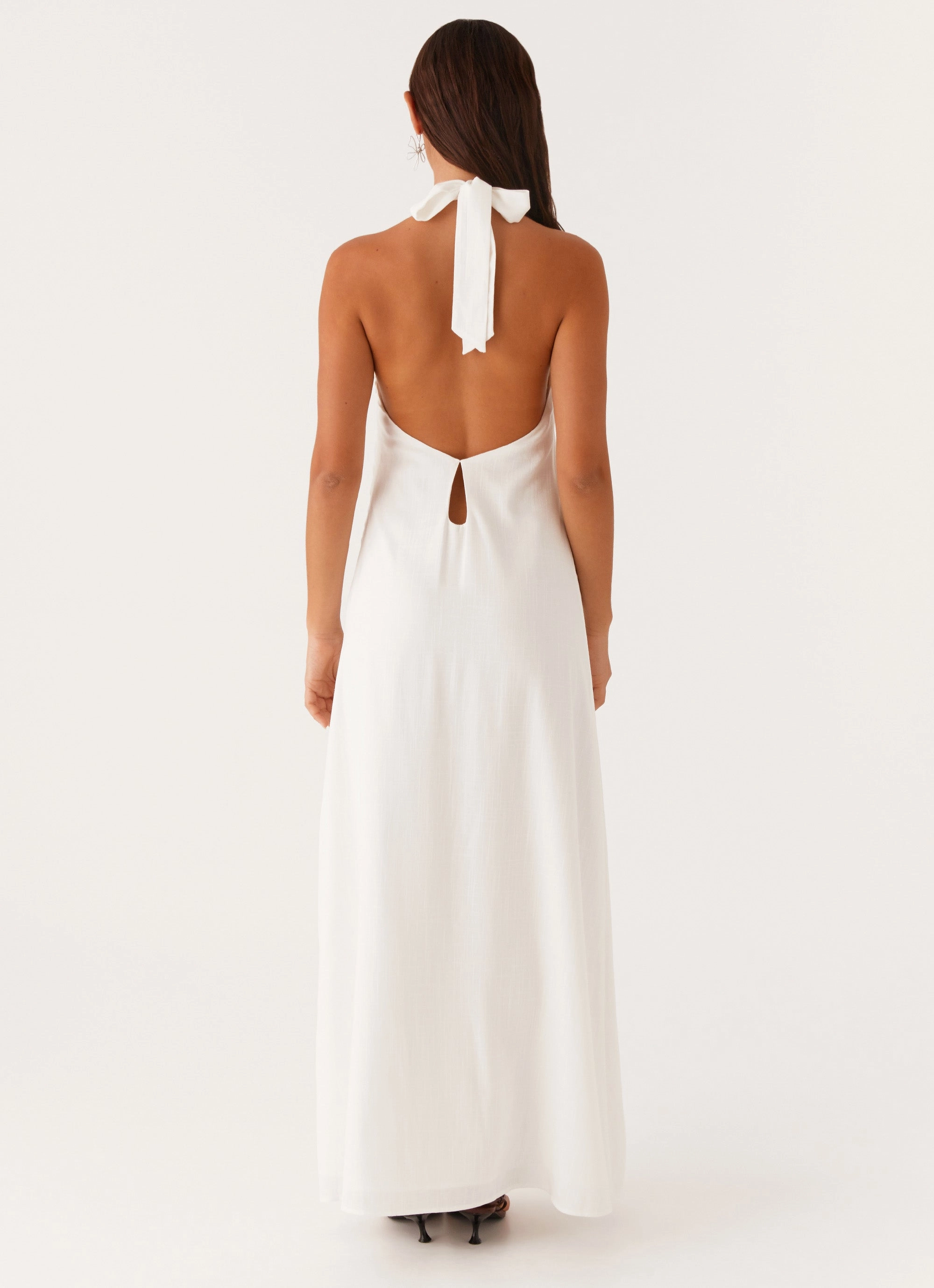 Golden Child Linen Maxi Dress - White ComfortFitDesign