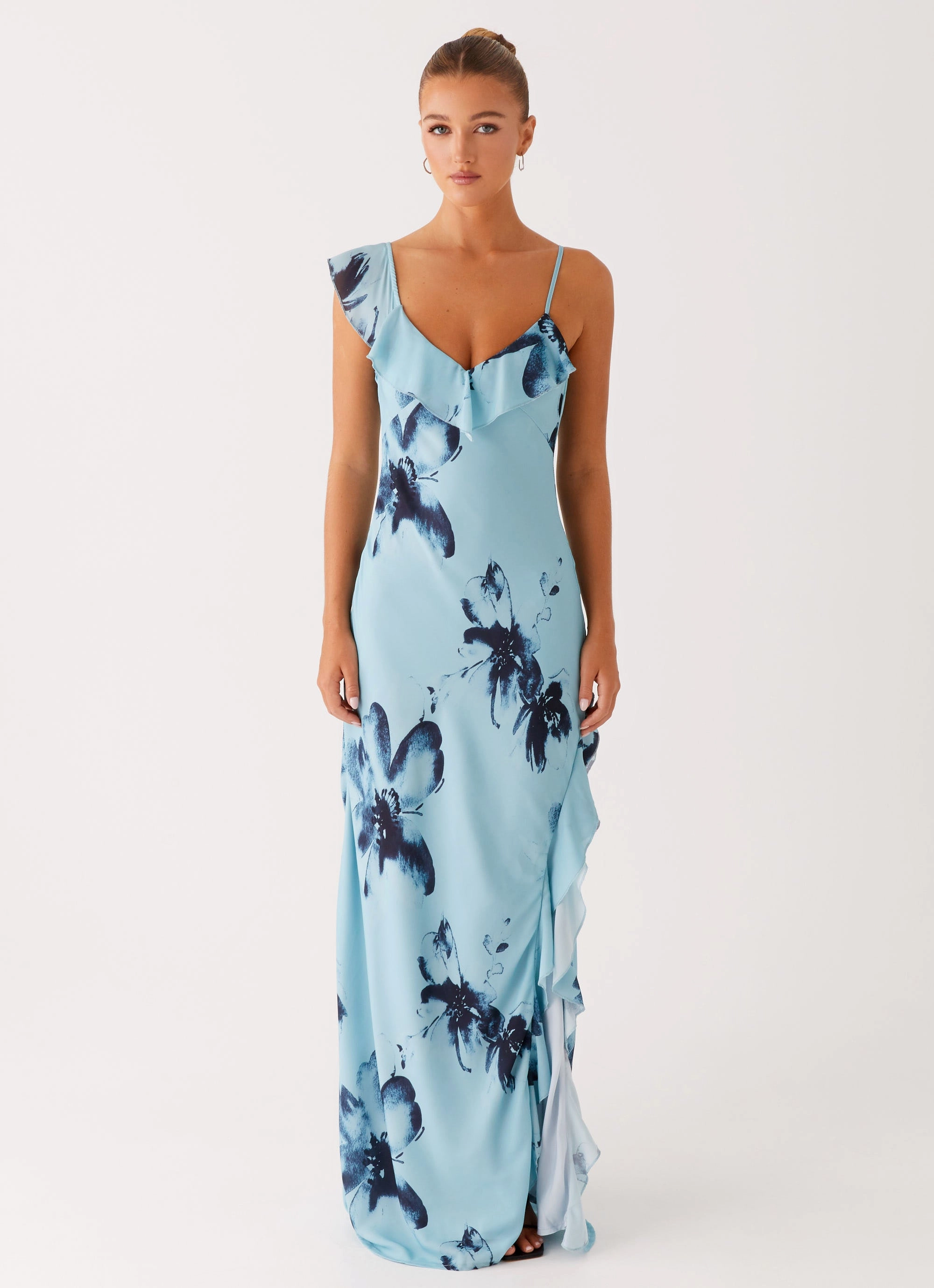 Perfect Fit Goldsmith Maxi Dress - Blue Black Floral