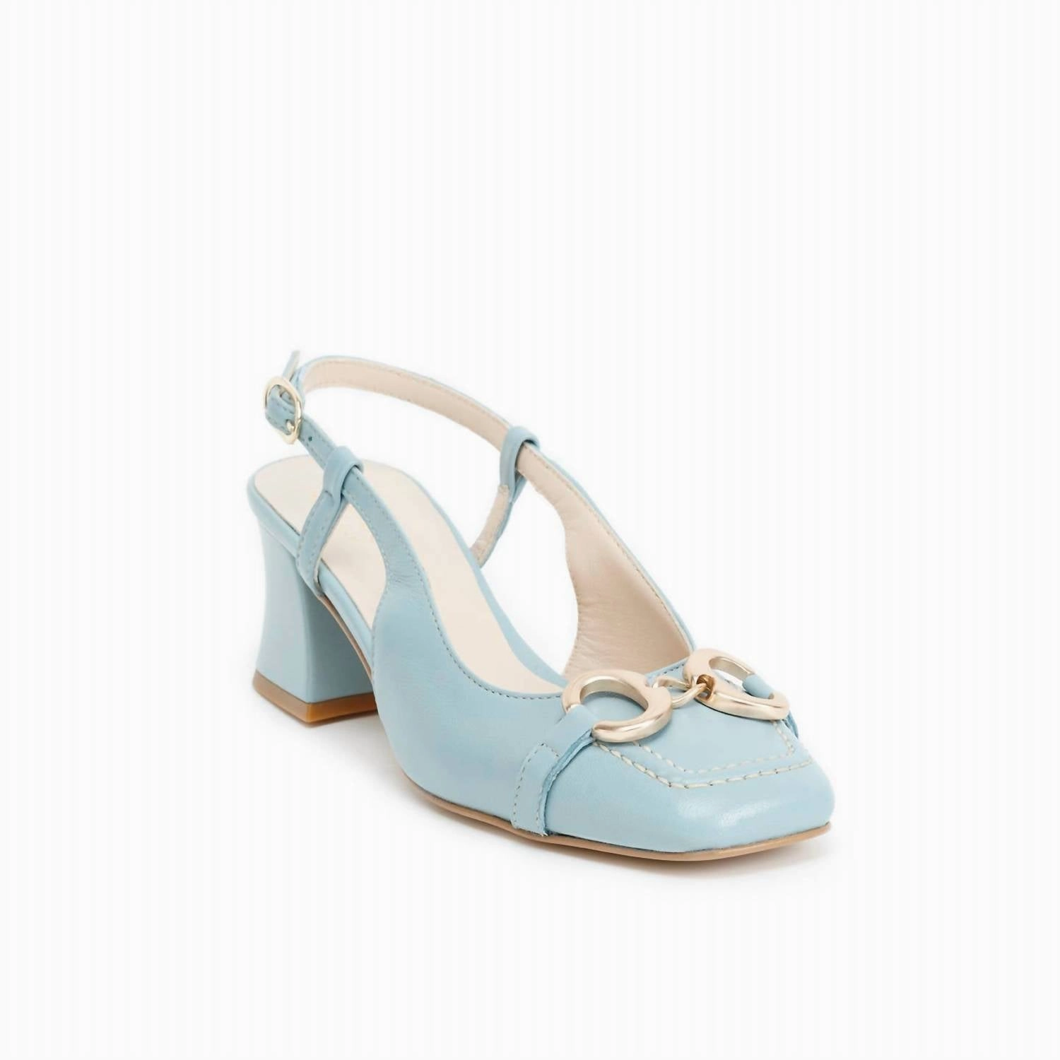 Women's Casoria Slingback Mules In Powder Blue Simple Slip-On Removable Footbed