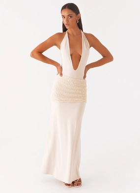 Stylish Look Photo Light Scenic Maxi Dress - Sand