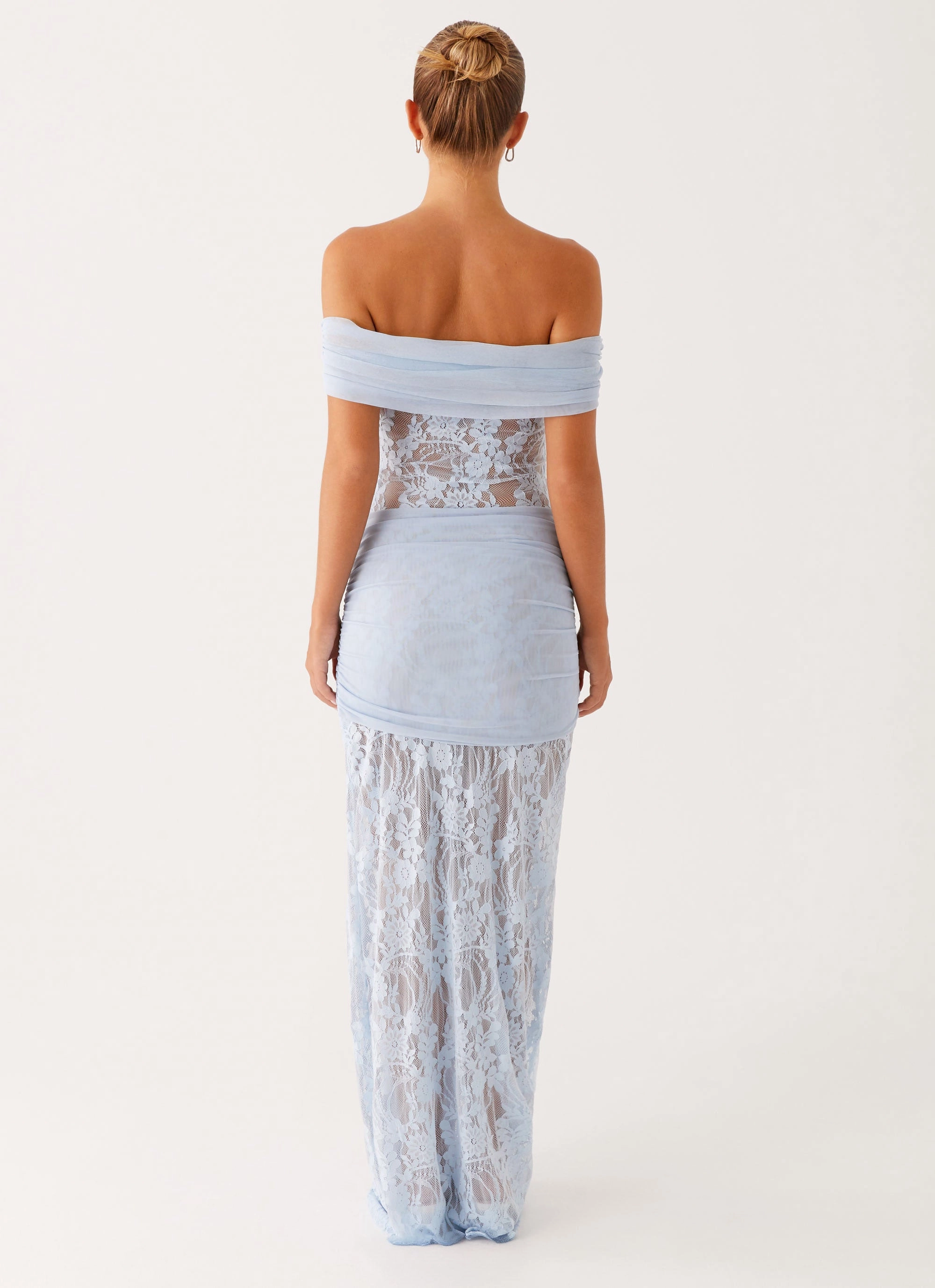 Gracie Twist Maxi Dress - Blue Cool Comfort