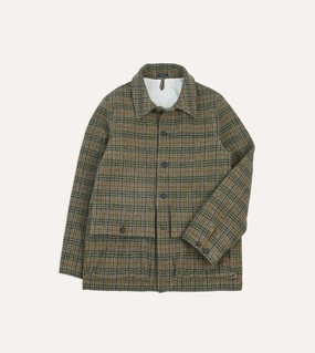 suburban residents suitable for weekend getaways Green Check Tweed Donkey Jacket