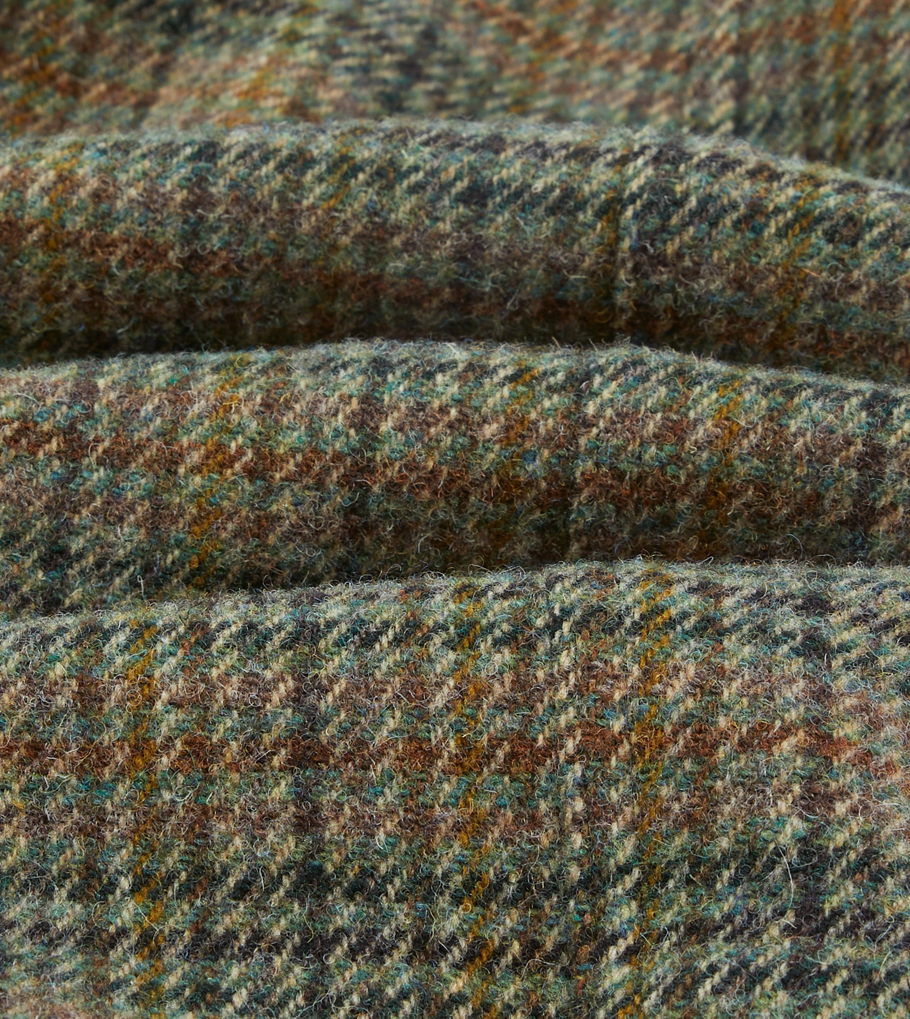Green Check Tweed Donkey Jacket Timeless Form Chilly Day
