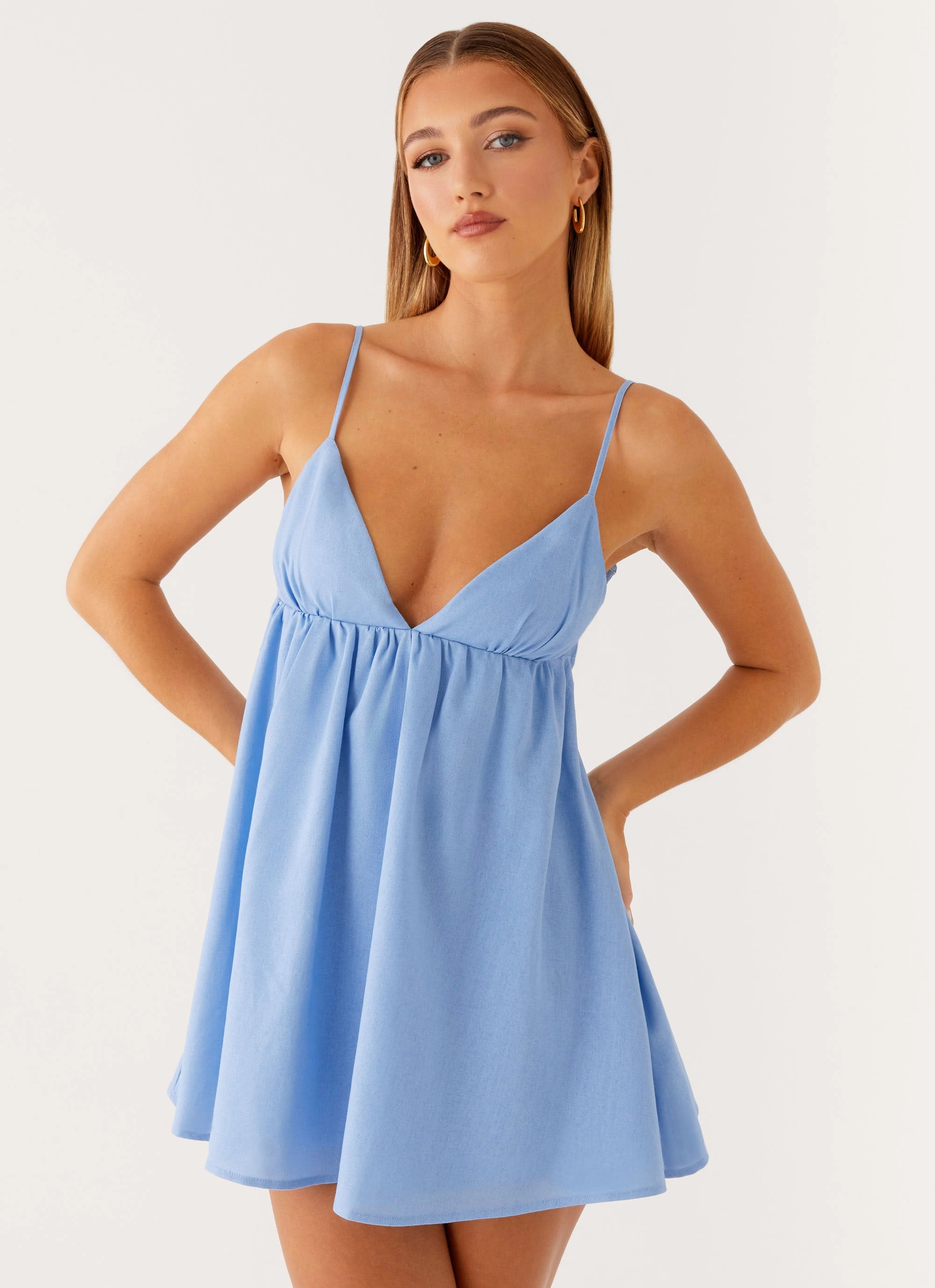 All Timewear Luxe Touch Greer Mini Dress - Blue