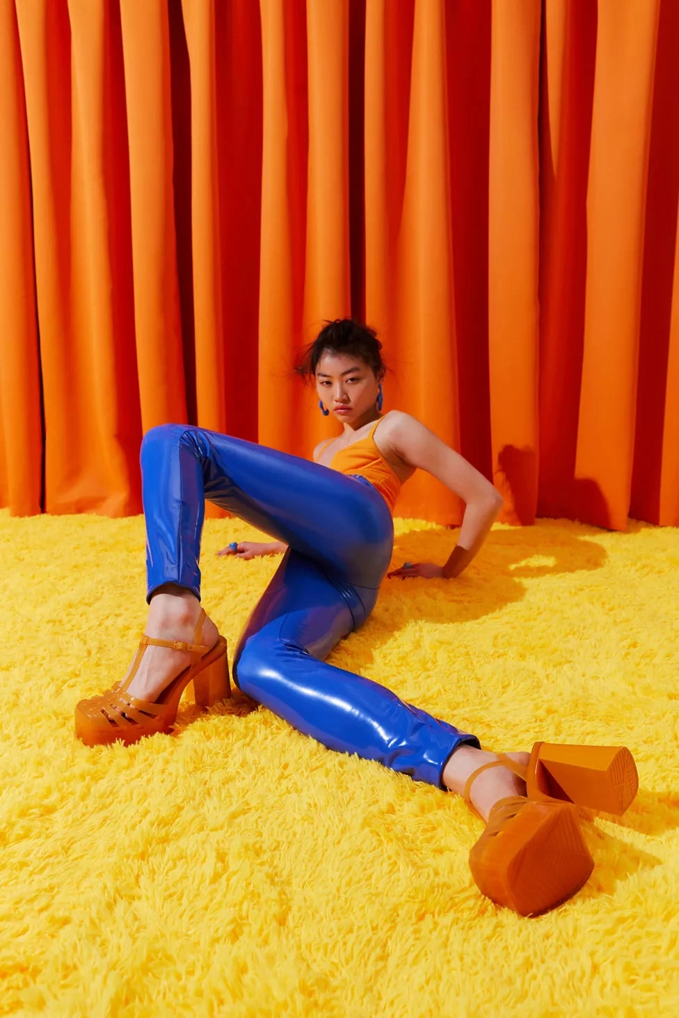 Color Glow Arch Care Melissa Party Platform Heel in Orange