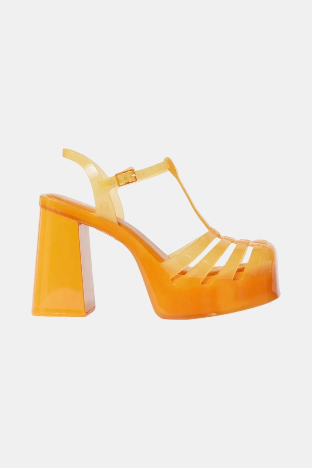 Chain Glow Edgy Zone Melissa Party Platform Heel in Orange