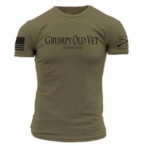 Minimal Comfort Wear Grumpy Old Vet T-Shirt - Military Green