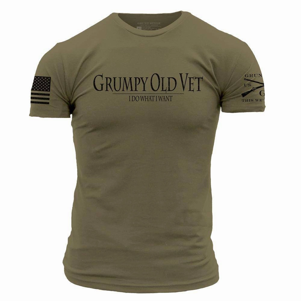 Minimal Comfort Wear Grumpy Old Vet T-Shirt - Military Green