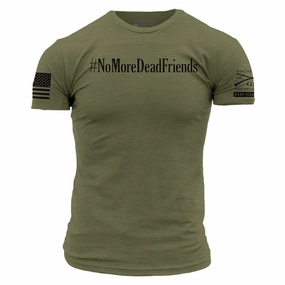 Garment Dyed Grunt Style Foundation No More T-Shirt - Military Green