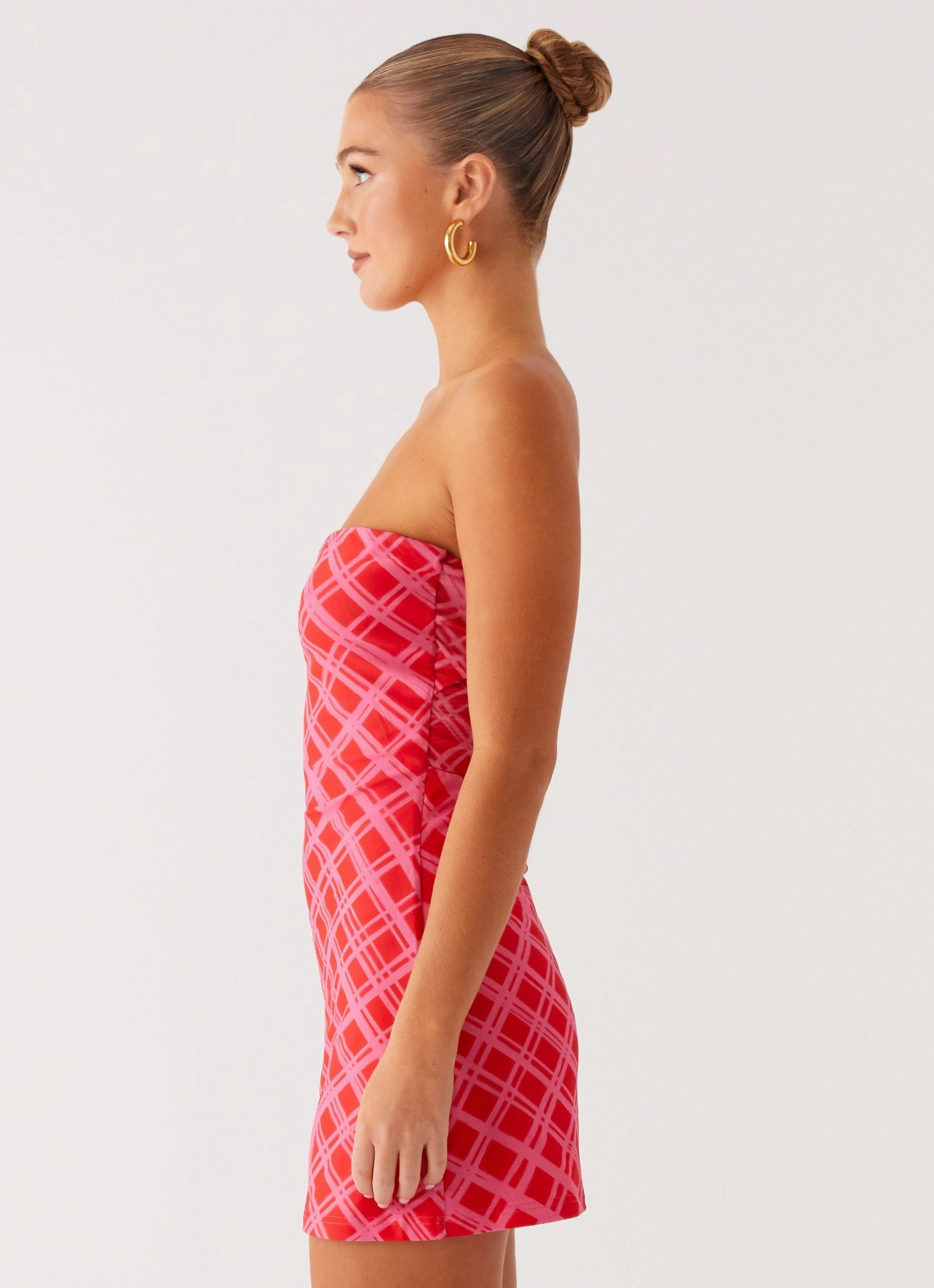 Hamilton Mini Dress - Pink Check Villa Mood