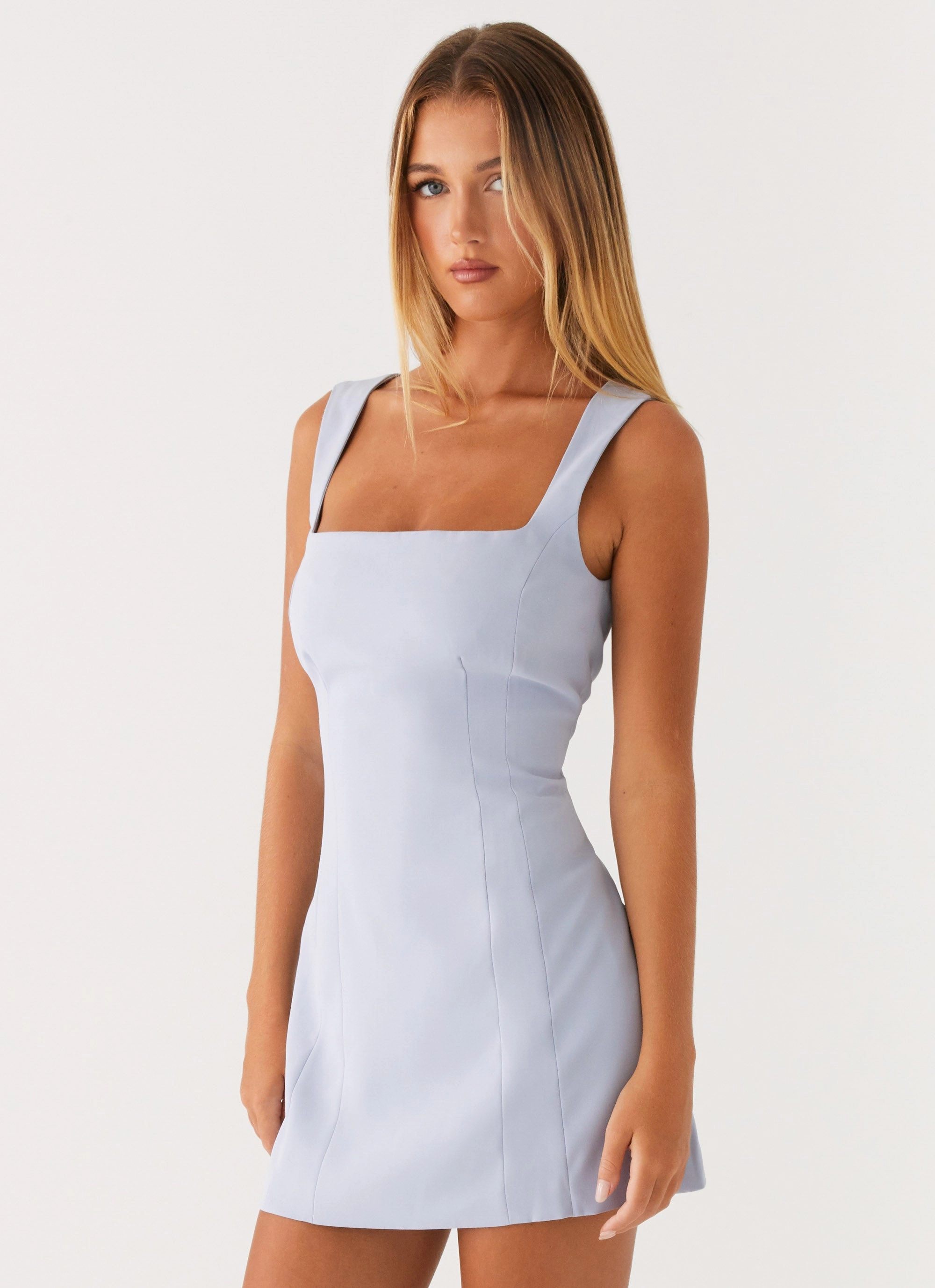 Lucky Charm Mini Dress - Blue Beach Moment