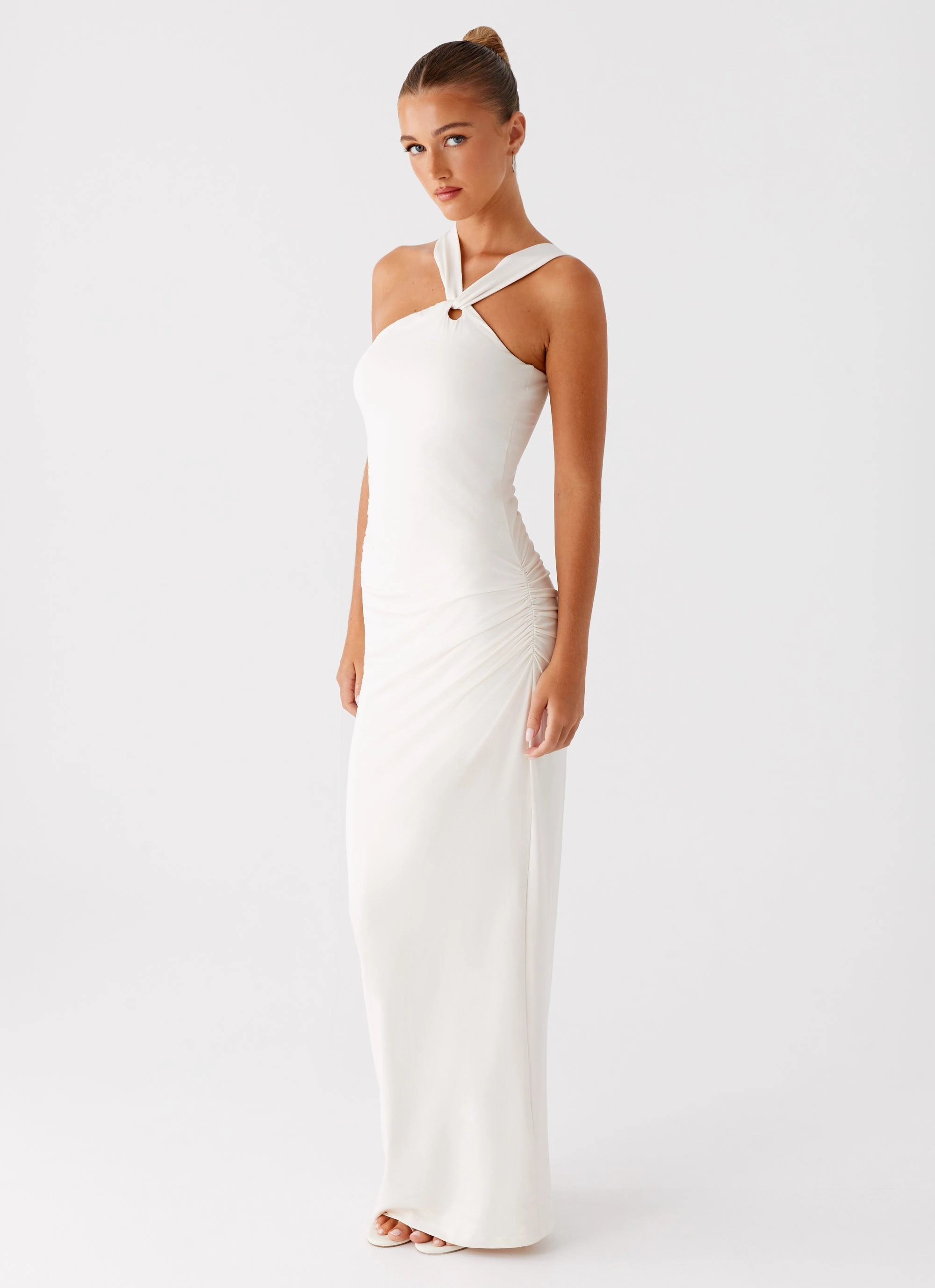 Tamira Maxi Dress - Ivory Travel Vibe Sleek Feel