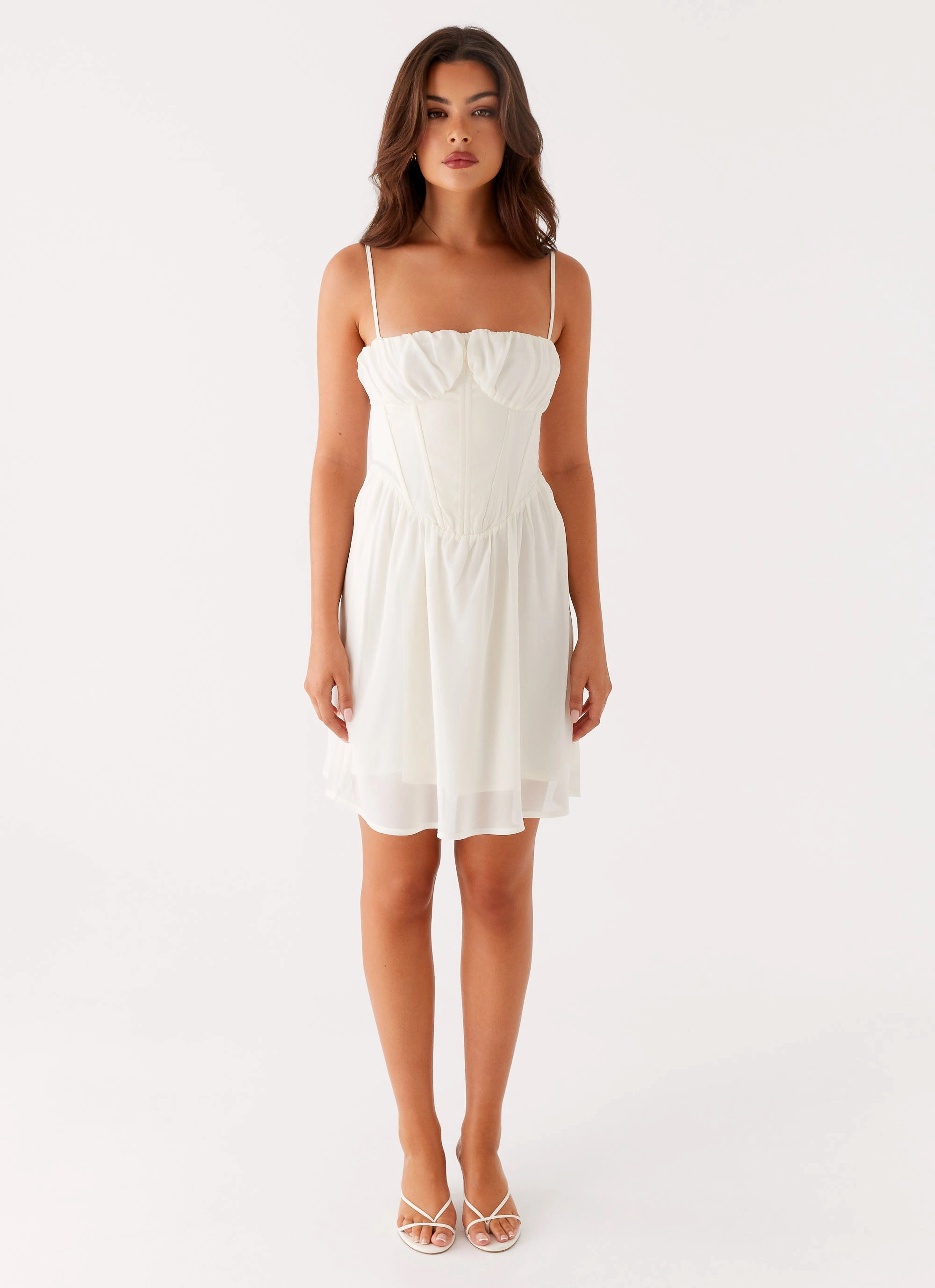 Lower Hem Harmony Mini Dress - Ivory