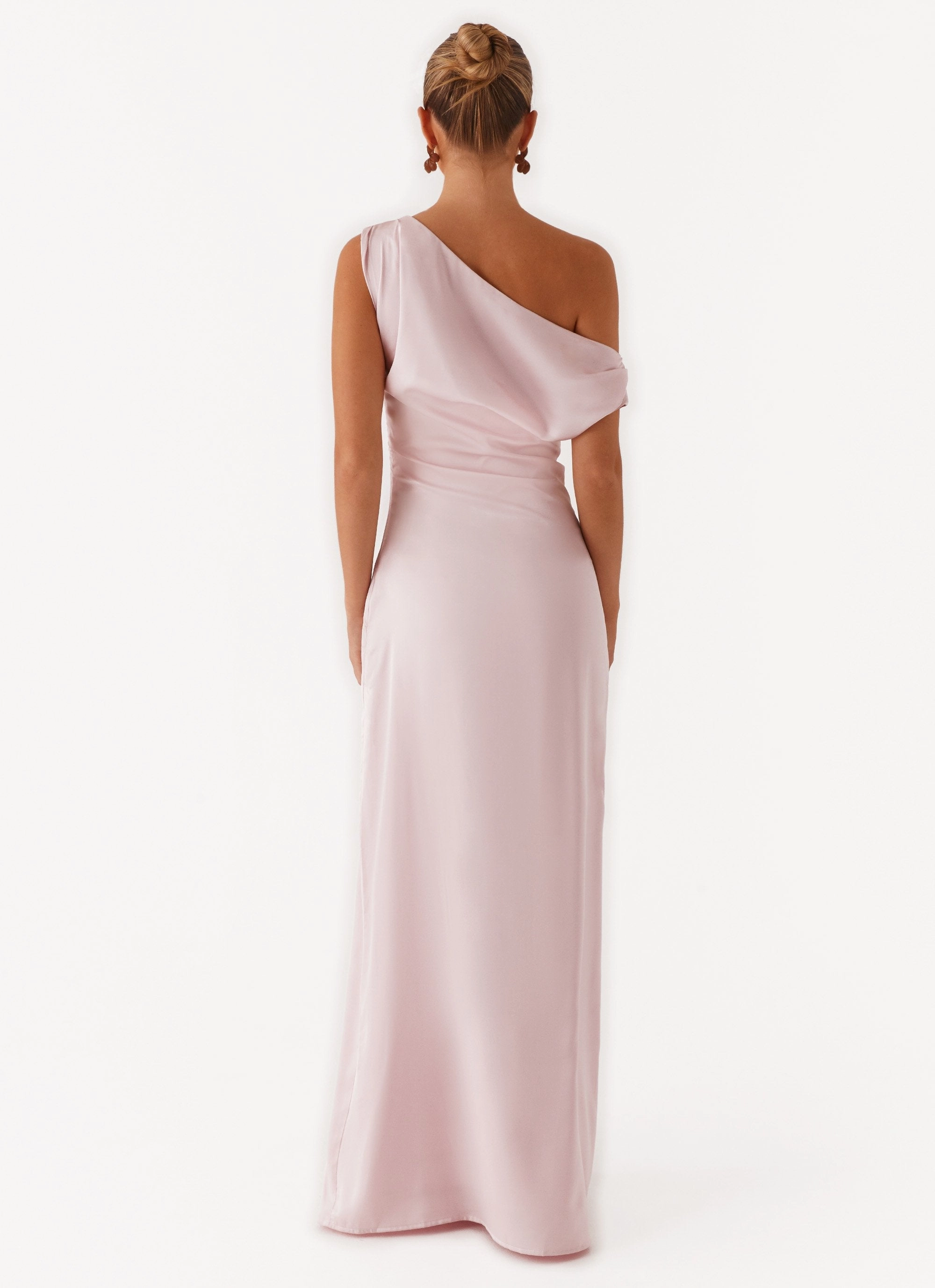 Classic structured dress Heart Of Glass Satin Maxi Dress - Pink