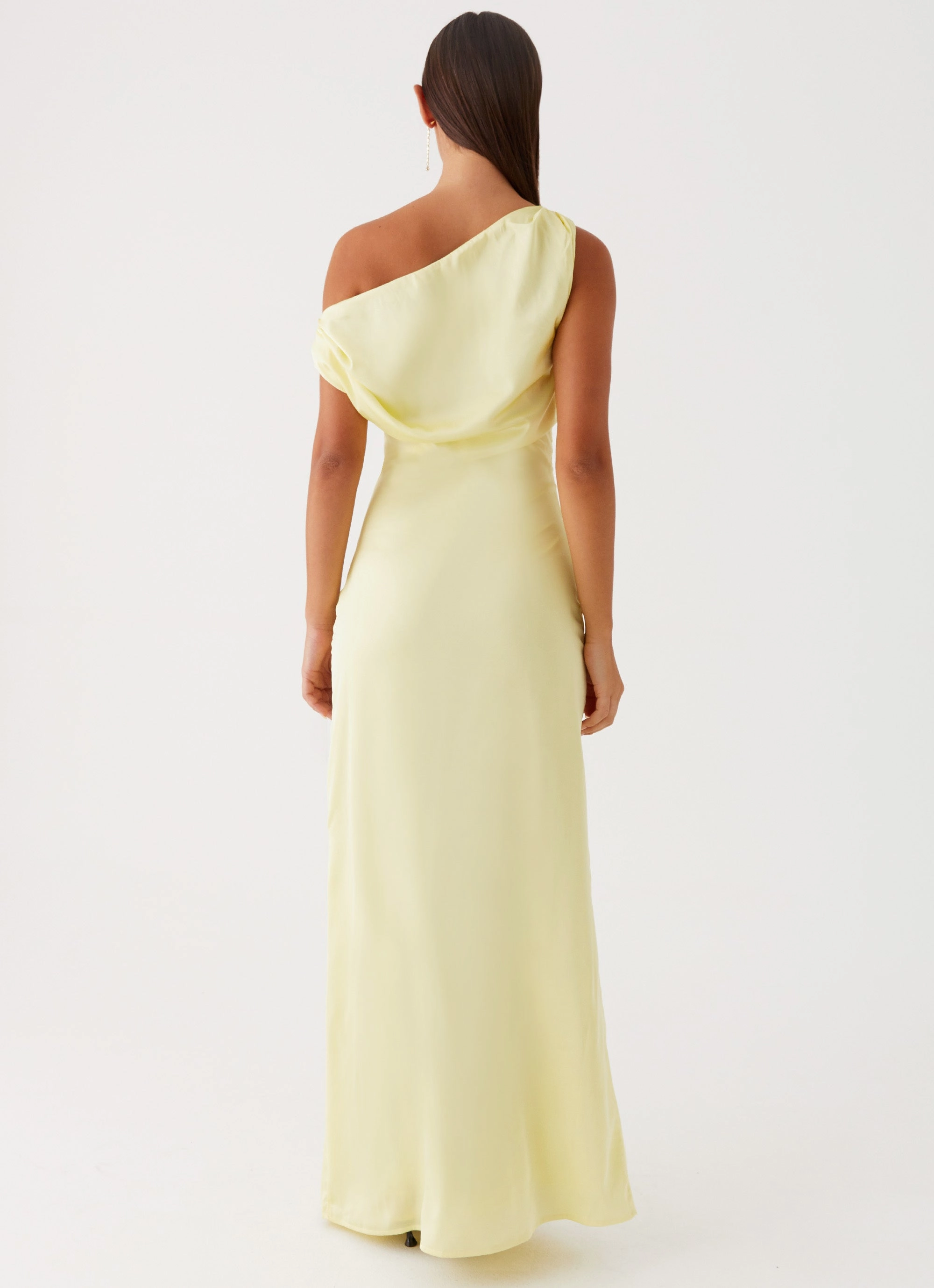 Heart Of Glass Satin Maxi Dress - Yellow Stylish Appeal