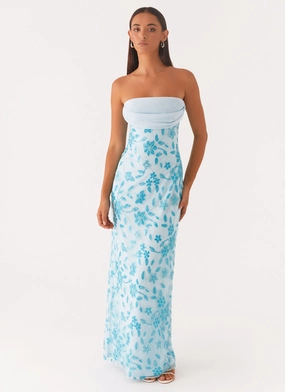 Guest Shine Prism Beaded Maxi Dress - Blue