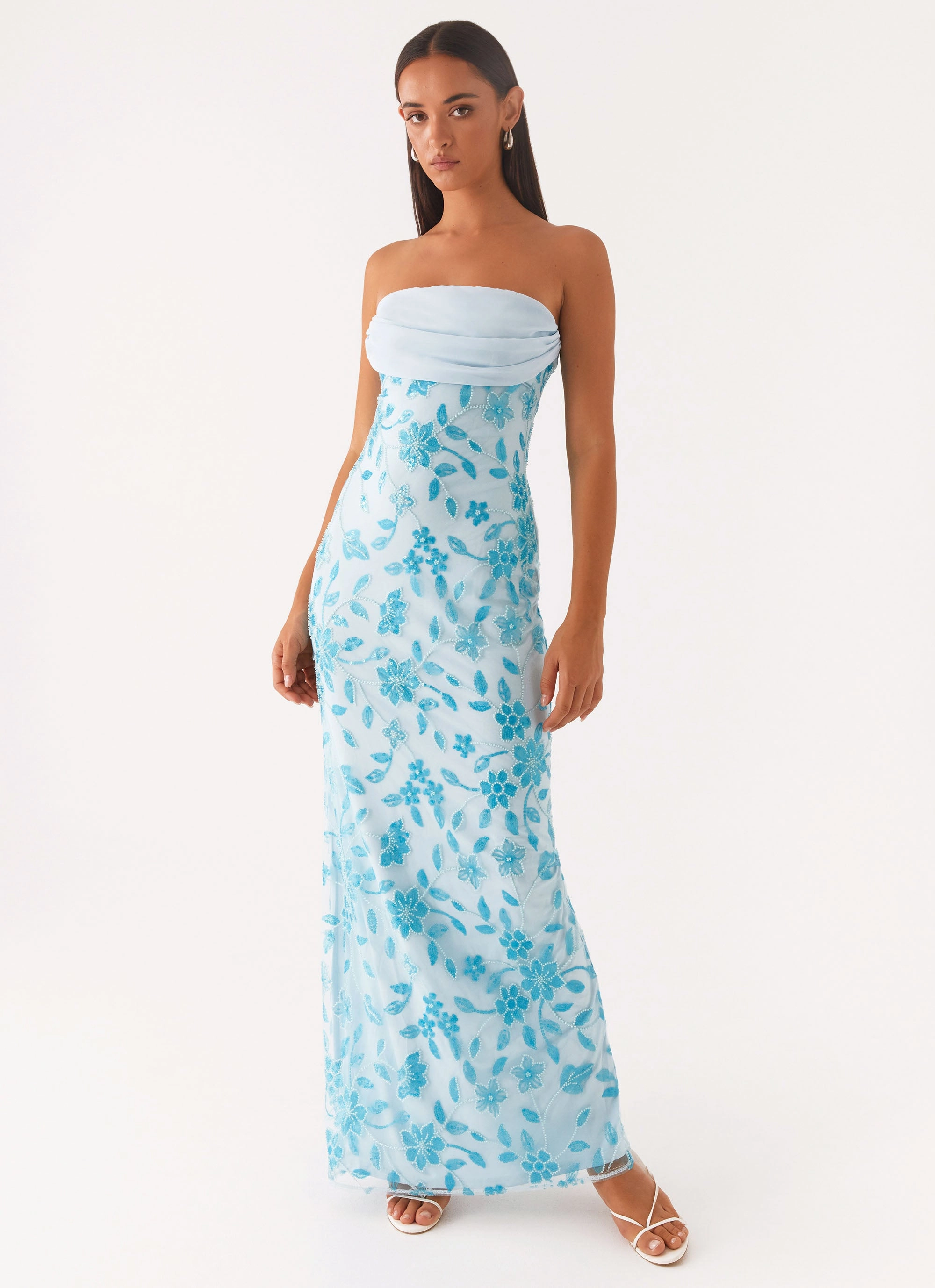 Prism Beaded Maxi Dress - Blue Summer Ready