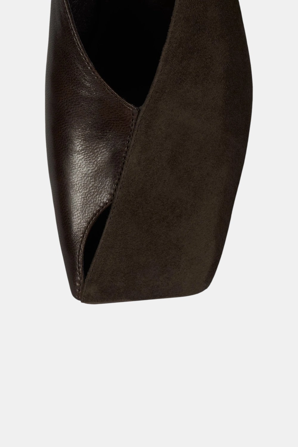 Clear Sandals for Weddings Jeffrey Campbell Hoof-It in Coffee Suede Combo