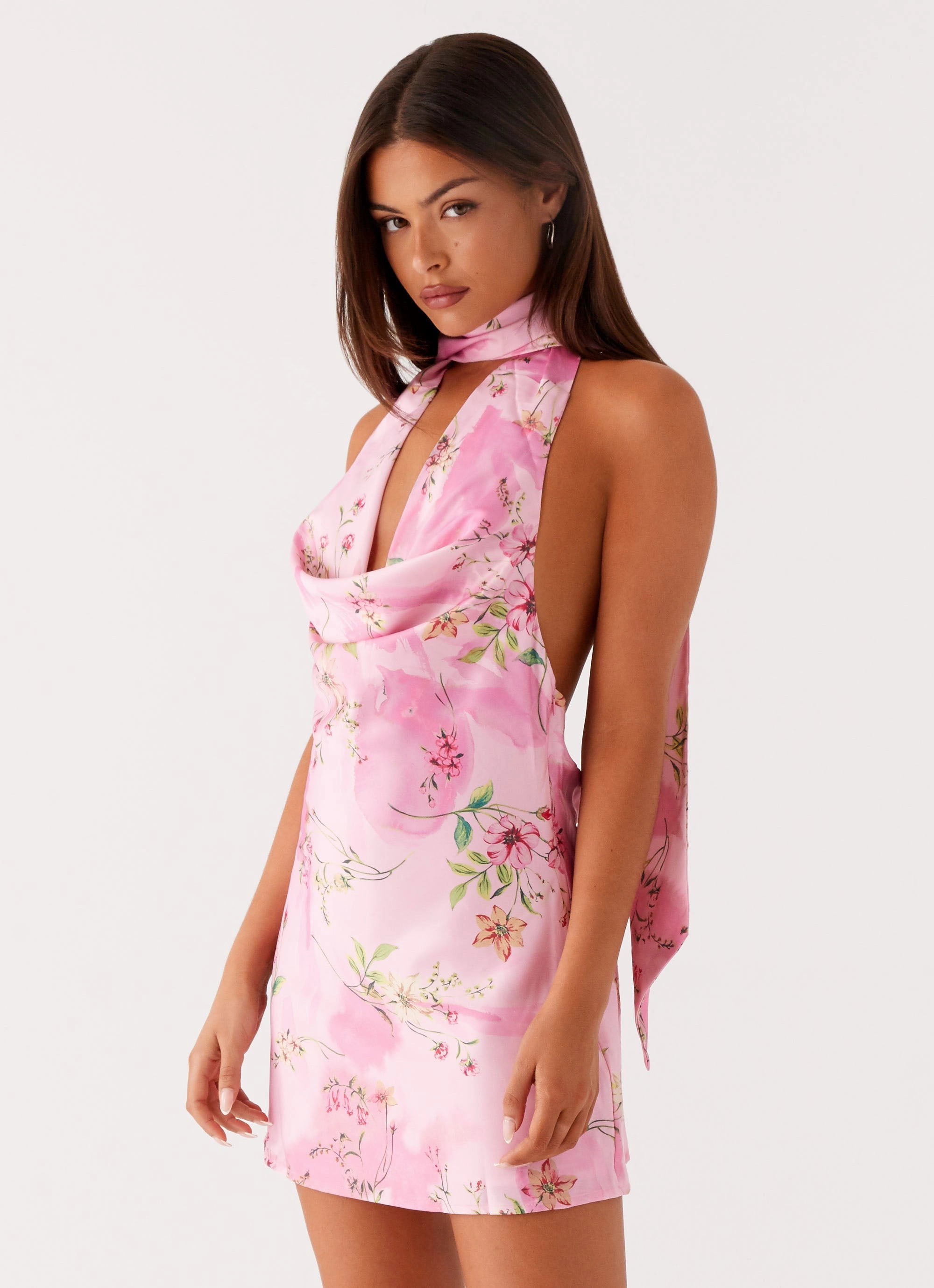 Heidi Mini Dress - Pink Floral Flow Ready