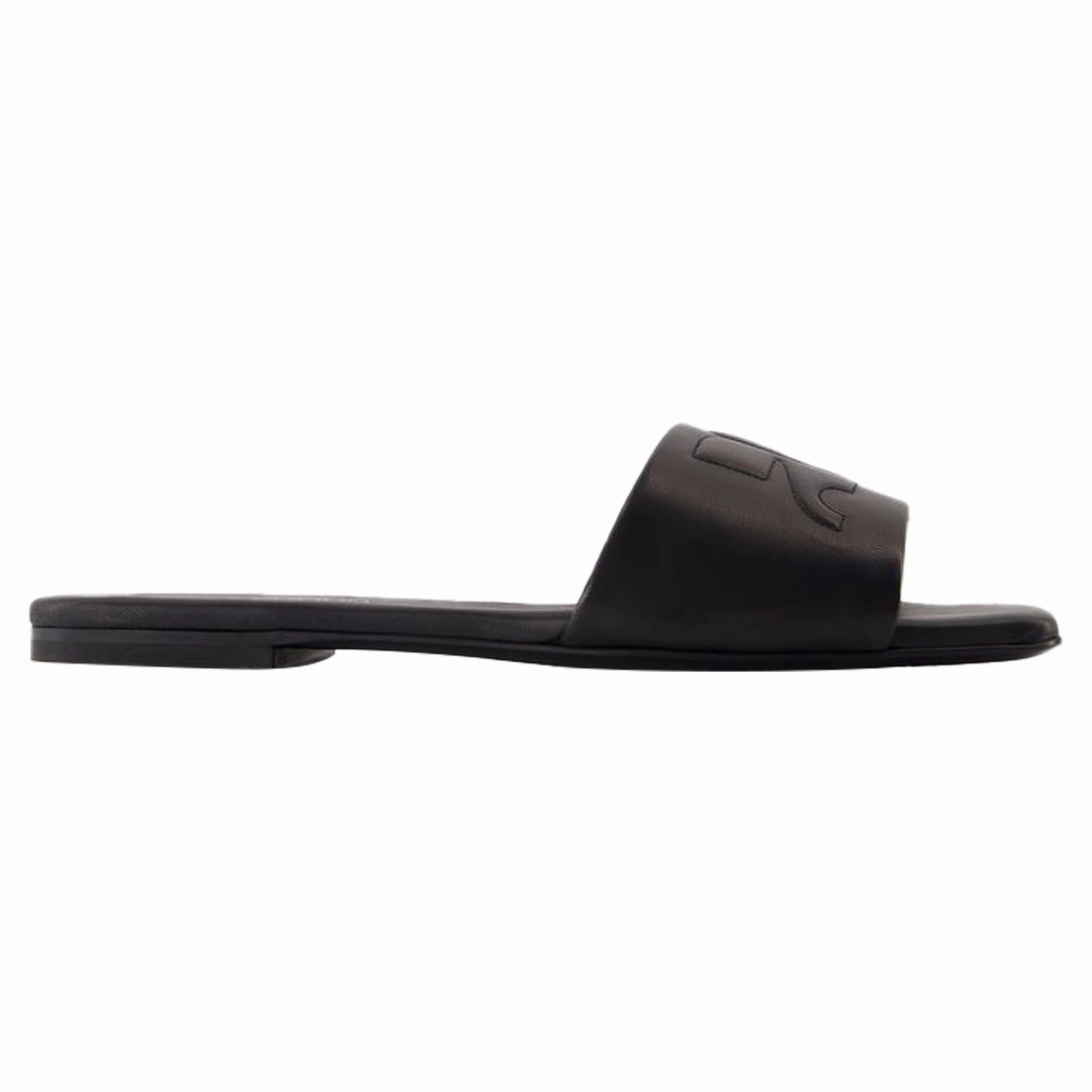 Anti Bacterial Simple Wear Heritage Shadow Sandals - Courreges - Leather - Black