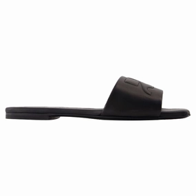Heritage Shadow Sandals - Courreges - Leather - Black Minimal Fit