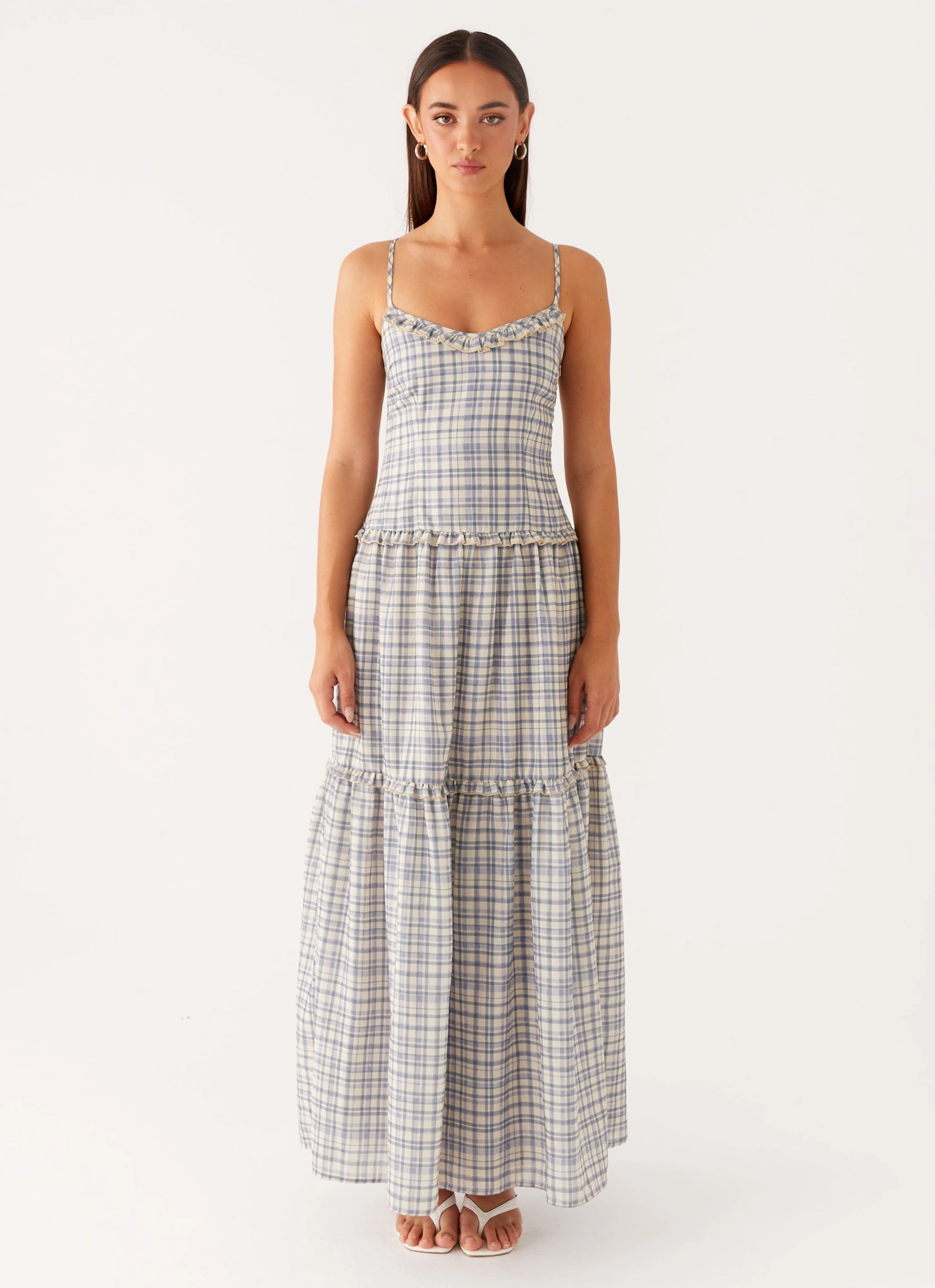 Hermie Midi Dress - Check Casual and Stylish
