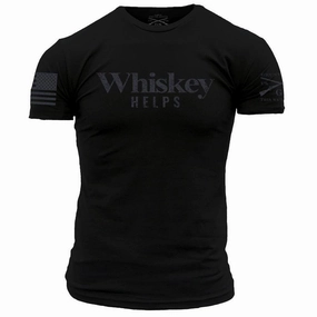 Whiskey Helps? T-Shirt - Black weekday wear