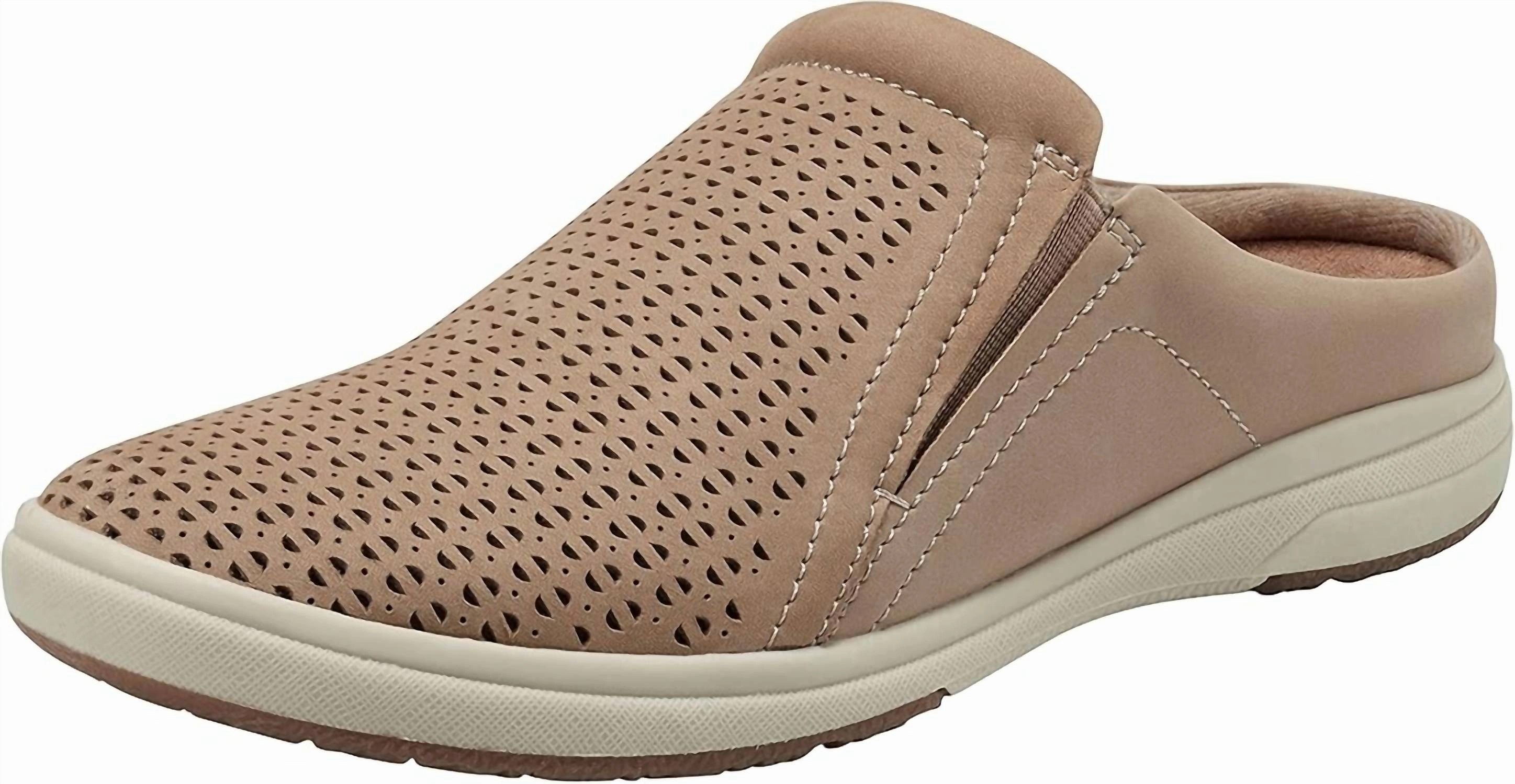 Women's Emilia Slip-On Leather Clog In Wheat Comfy Fit Everyday Use