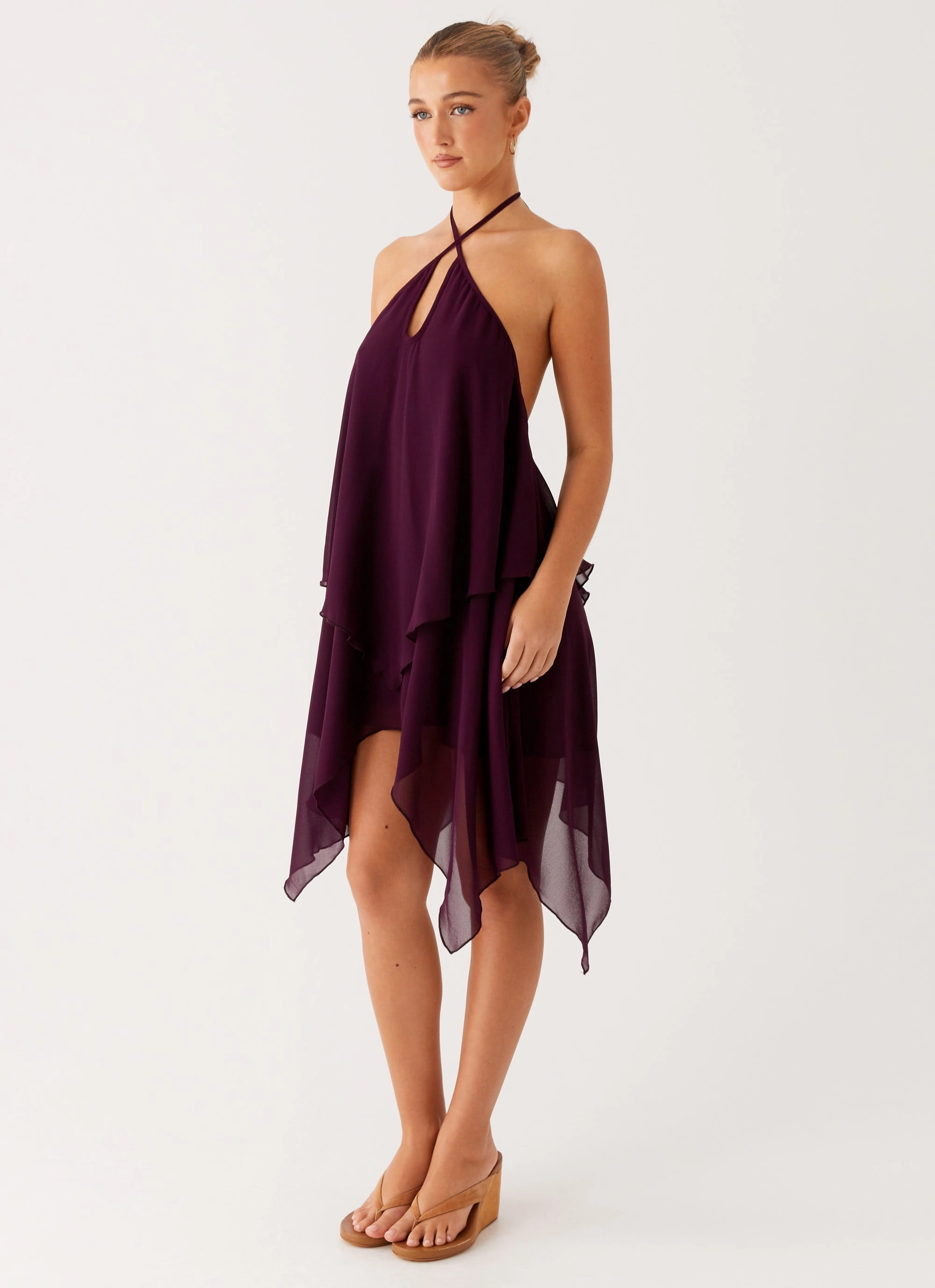 Dalenti Midi Dress - Plum Movement Feel Minimal Fit