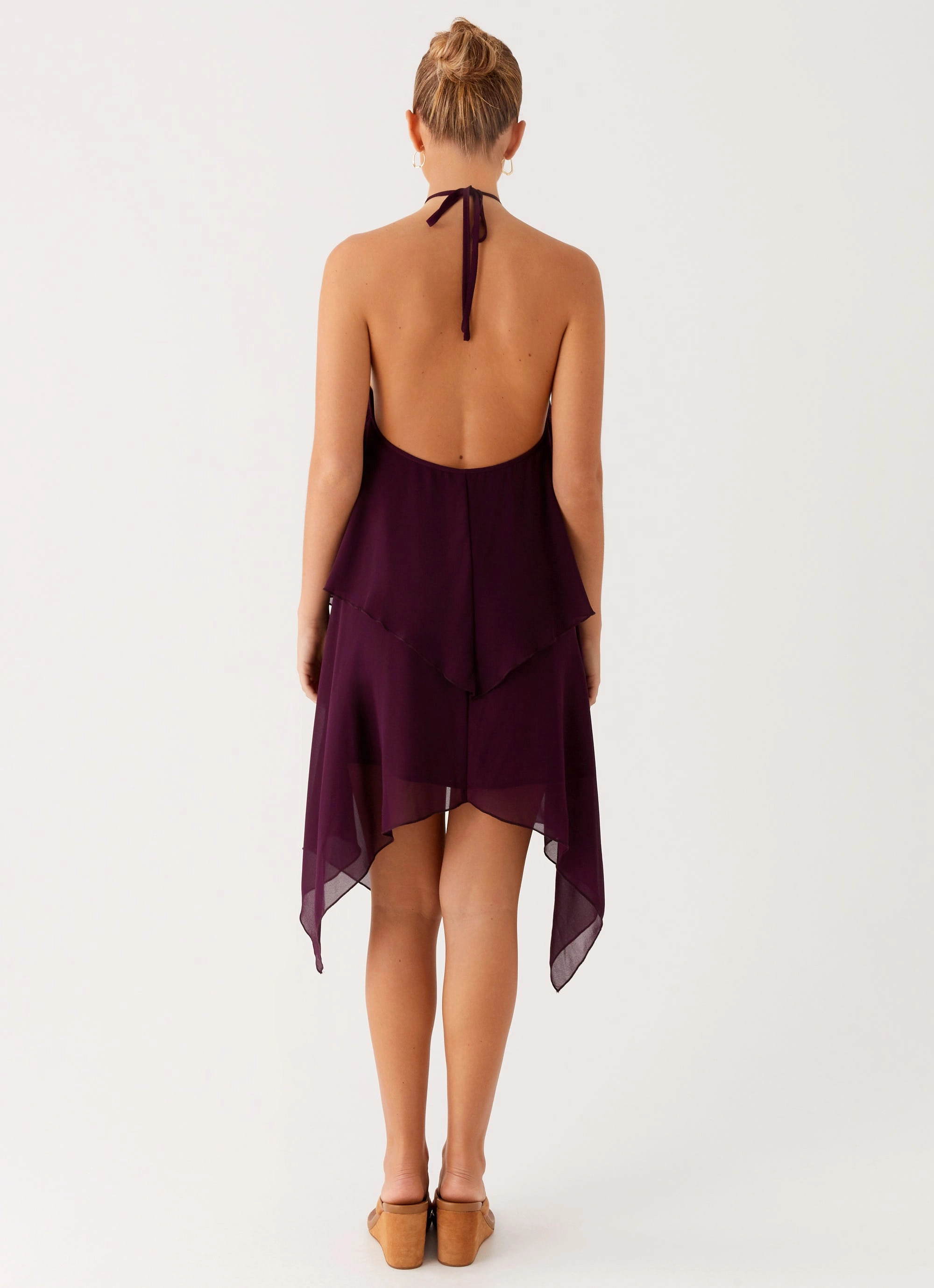 Edgy vibes Dalenti Midi Dress - Plum