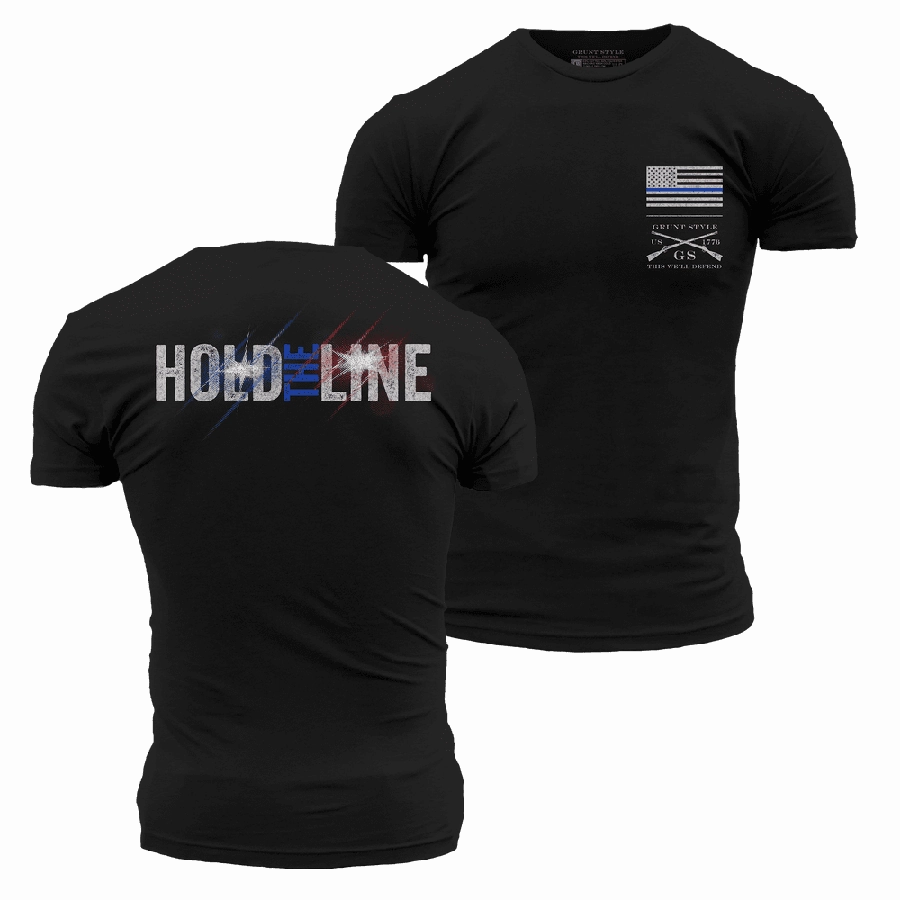 Hold The Line 2.0 T-Shirt - Black Soft Wearable