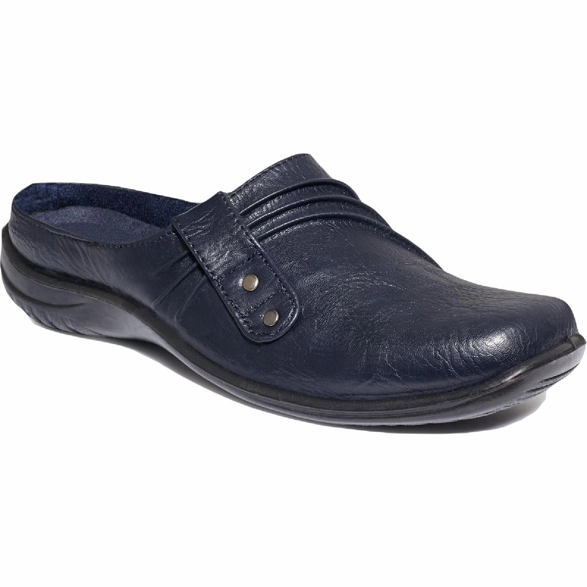 Comfortable For Walks Airy Comfort Holly Womens Faux Leather Stretch Mules