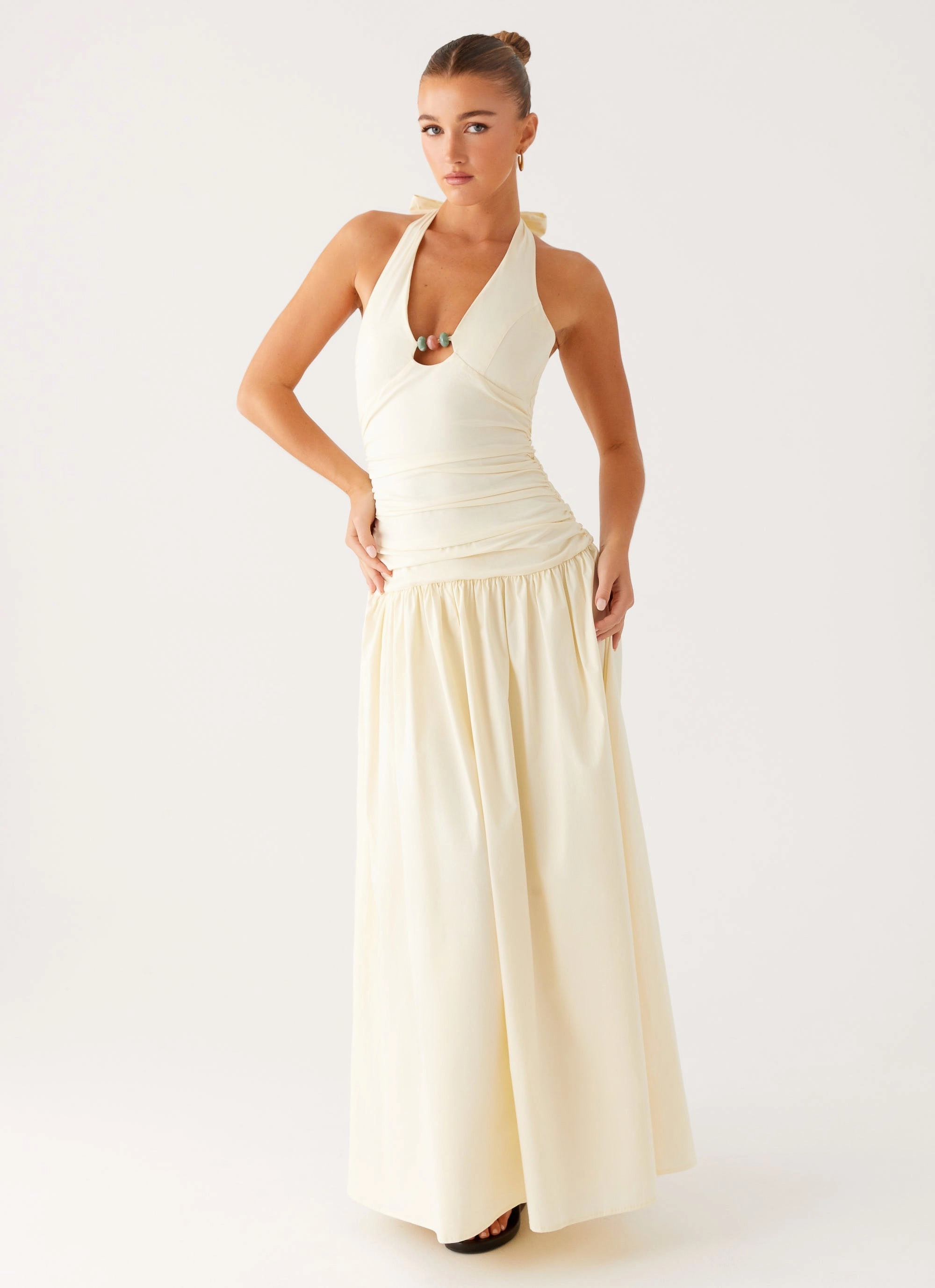 Val Maxi Dress - Lemon Sporty Comfort Hand-Wash