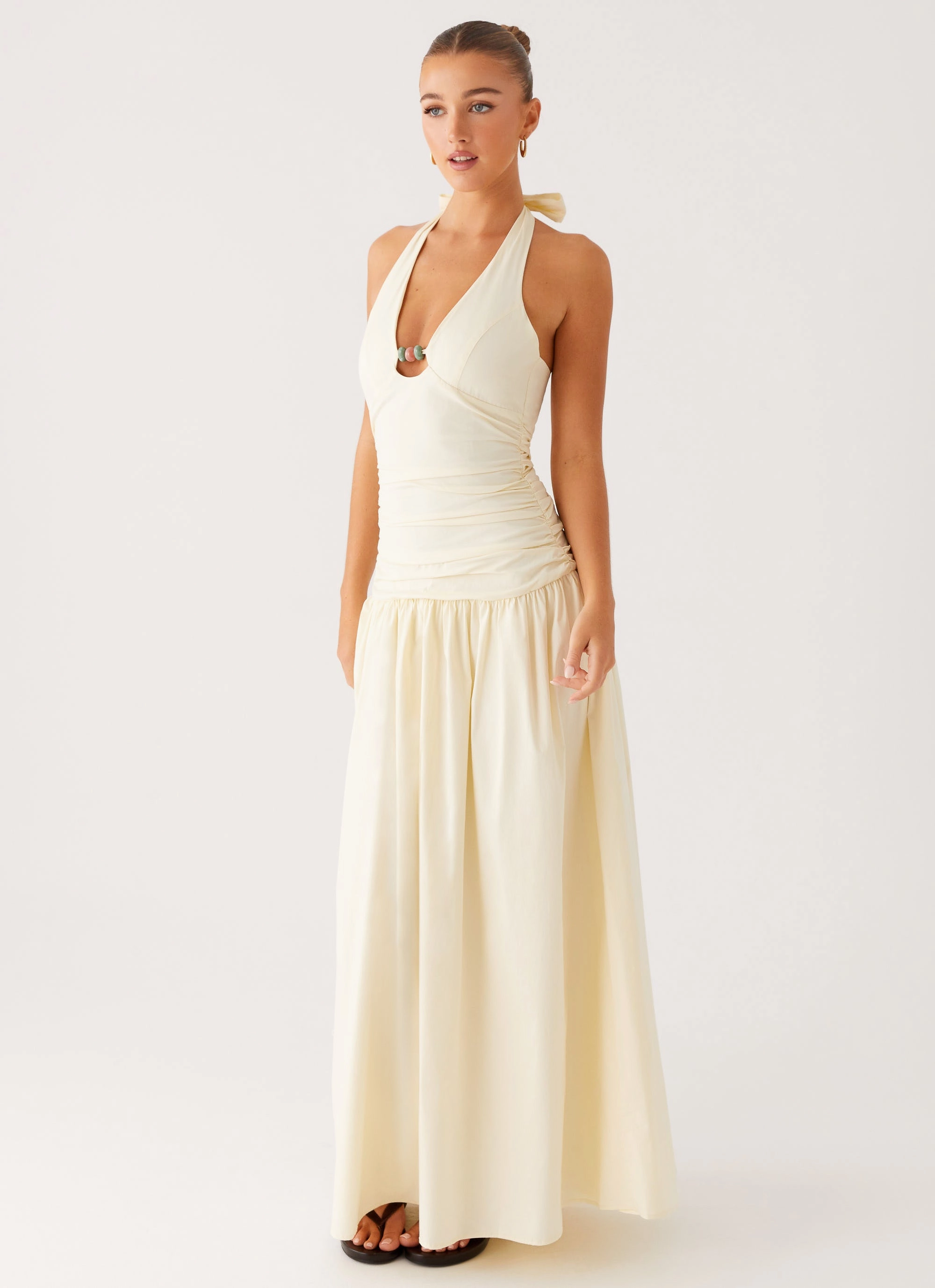 Val Maxi Dress - Lemon Rooftop-Event Chic Look