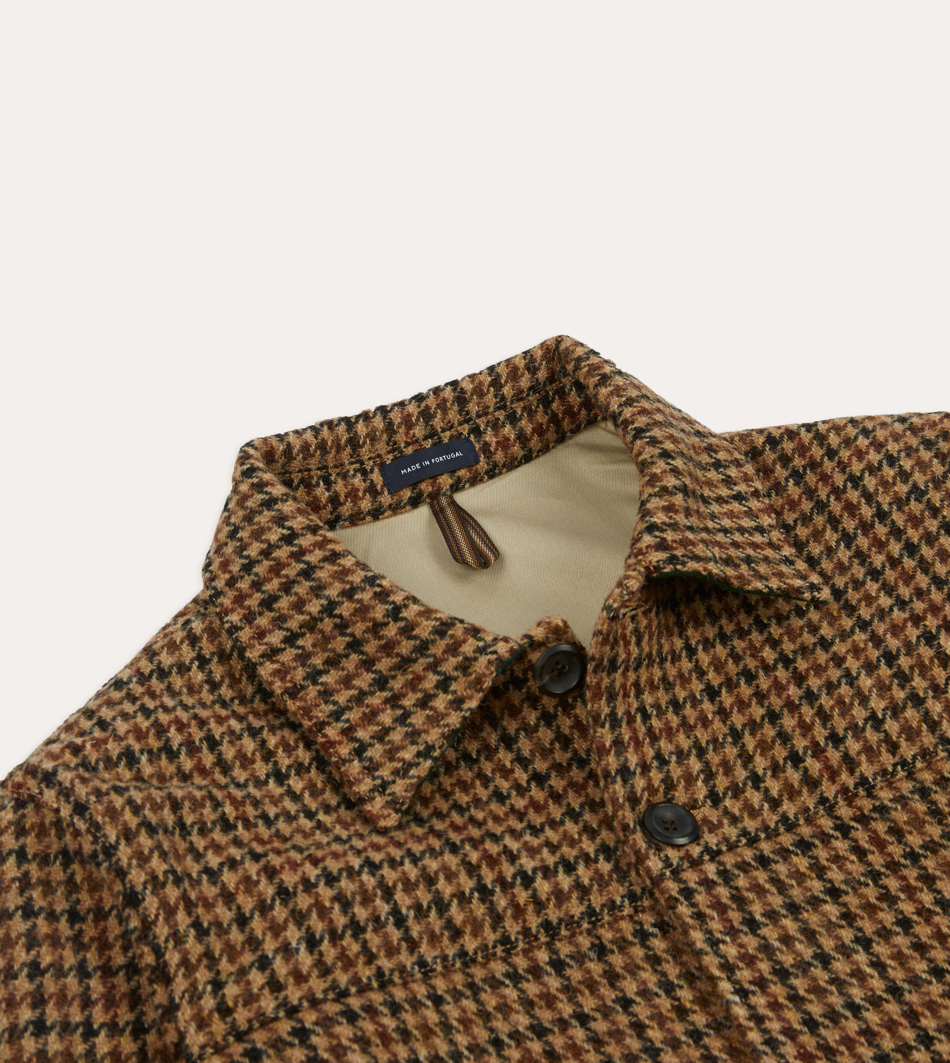 cloudy Legacy Houndstooth Check Harris Tweed Donkey Jacket