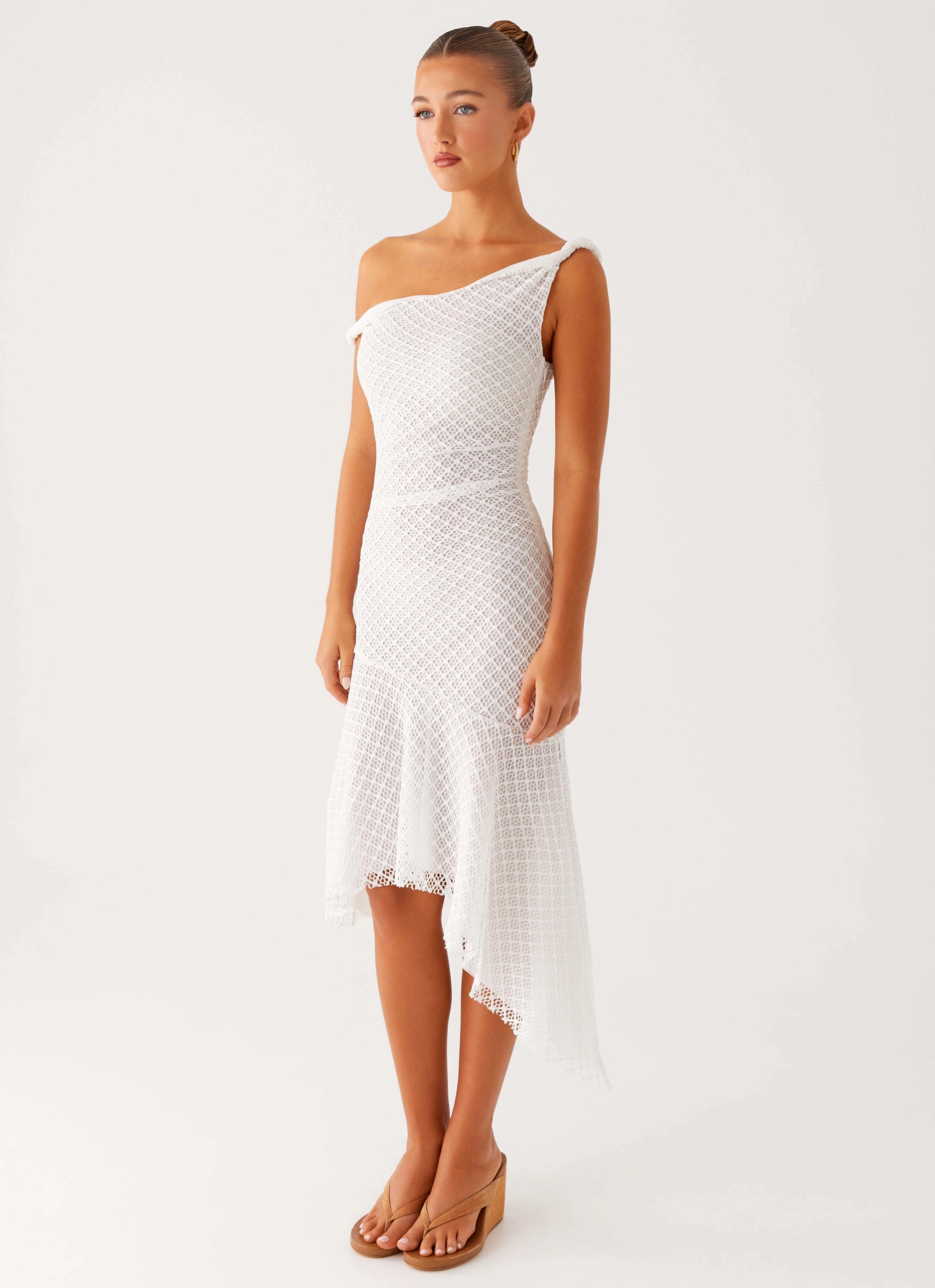 Season Ready Huntah Midi Dress - Ivory