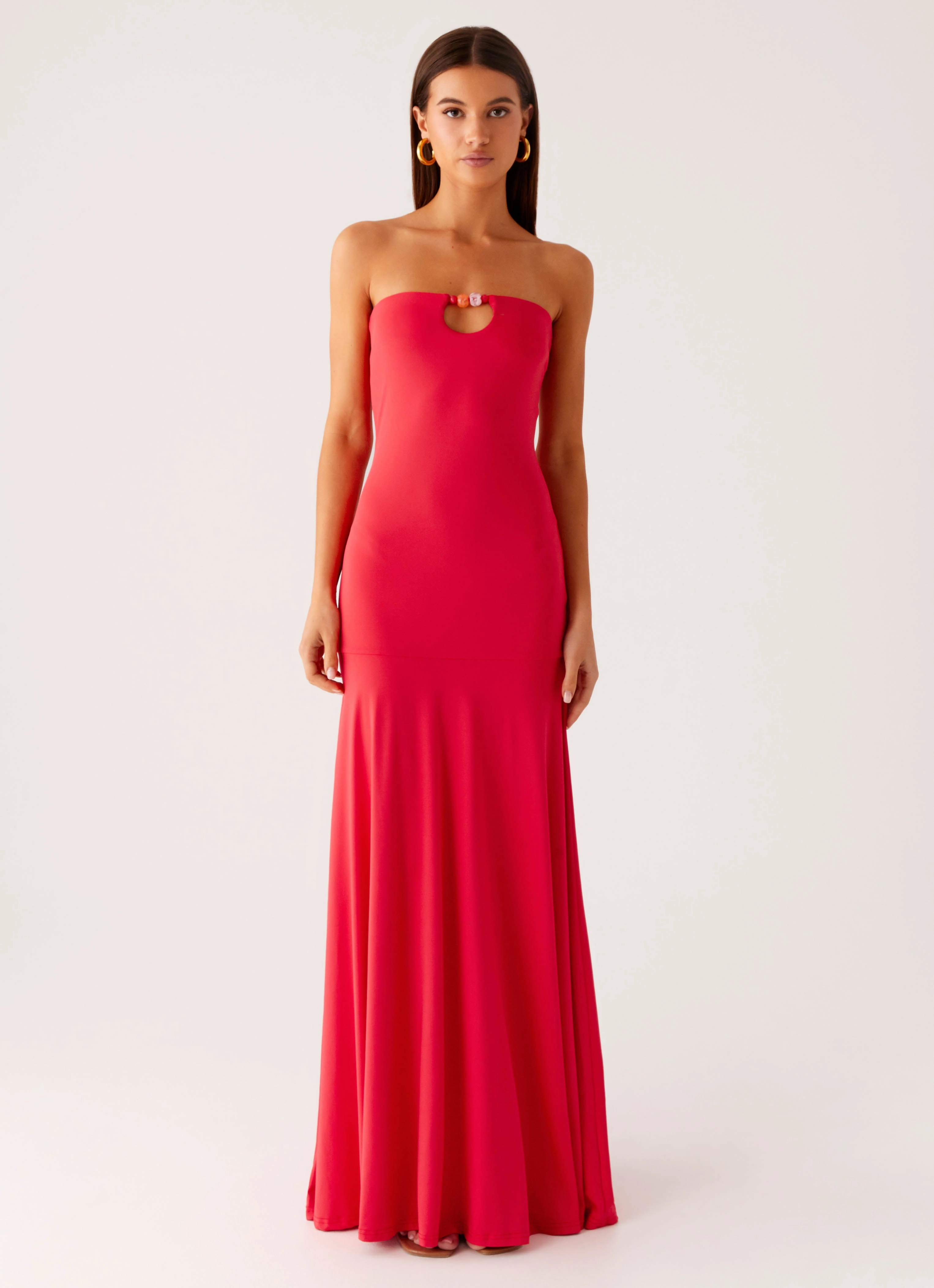 Street Elegance Fall Ready Hurts Like Hell Maxi Dress - Pink