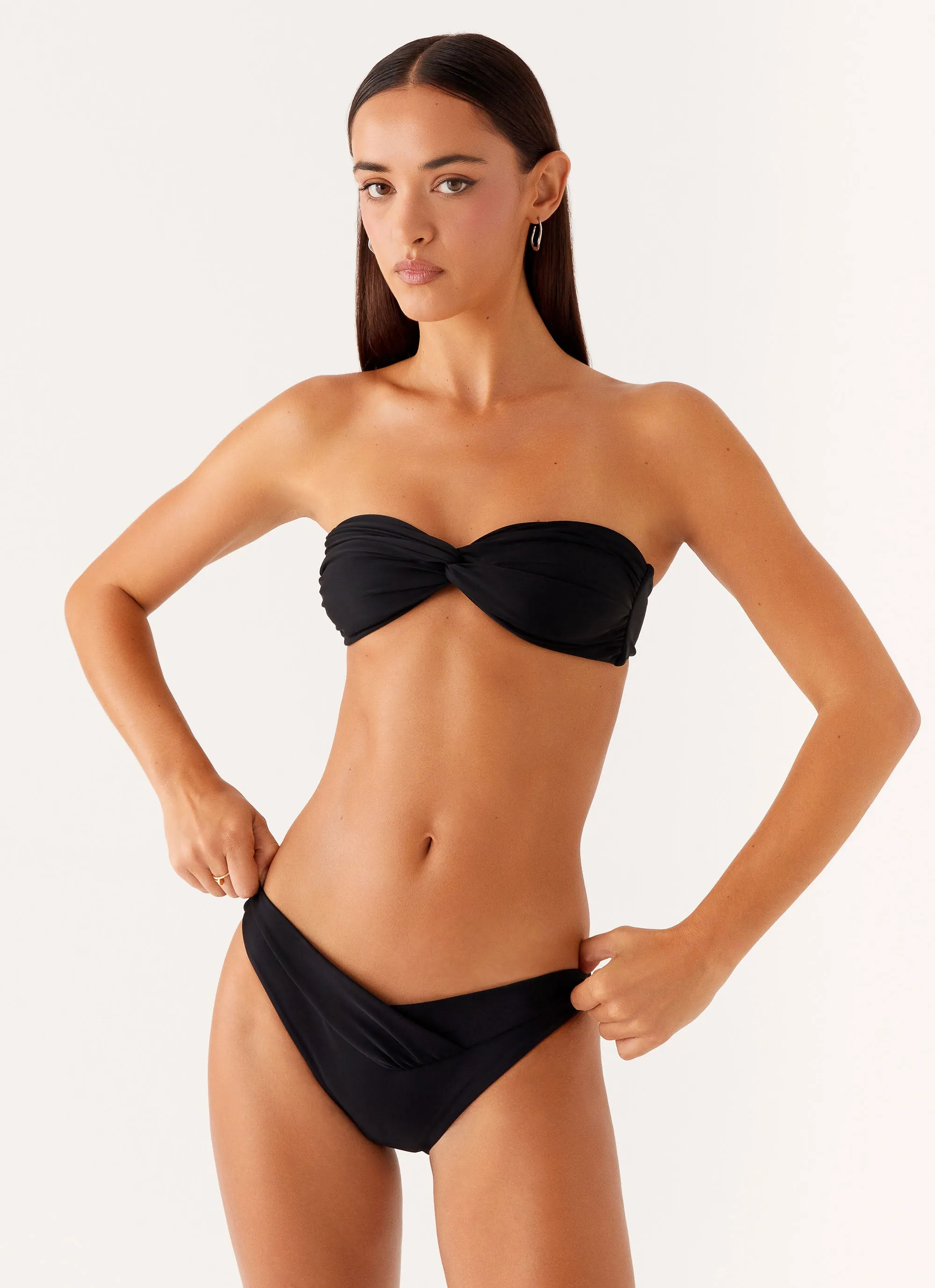 Snag Free Fabric Technology Delta Bikini Bottoms - Black