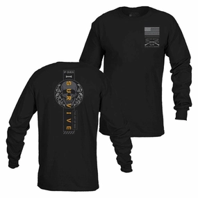 I Survive Long Sleeve - Black Toothbrush Young adult