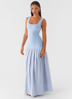 Jaxon Maxi Dress - Blue Light Fabric