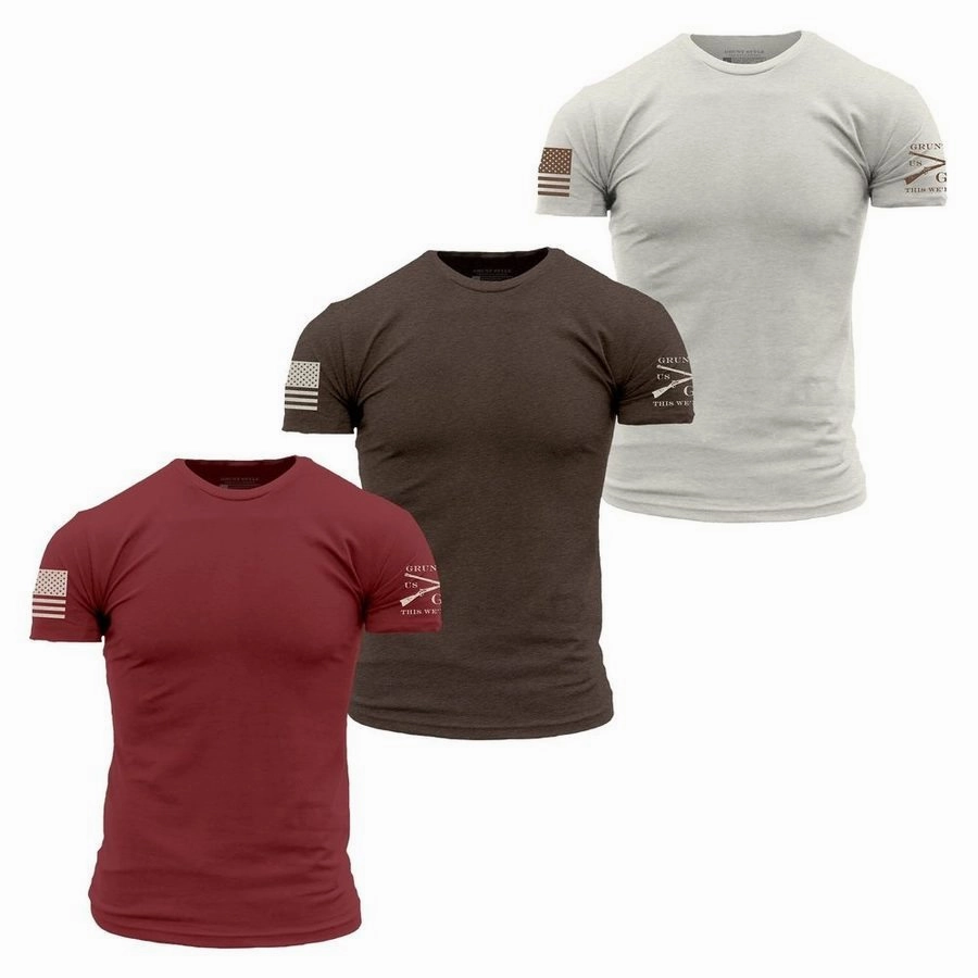 Basic T-Shirt Autumn Collection 3-Pack Wool combination